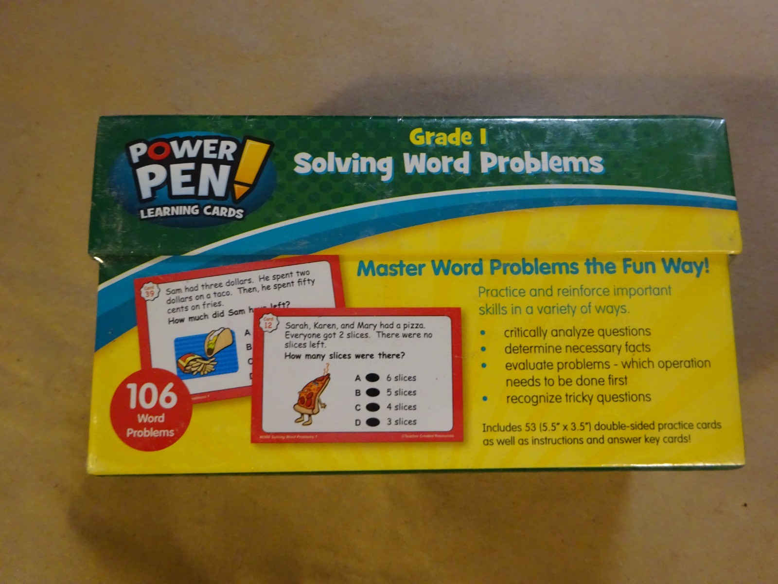 Power Pen Learning Cards Teacher Created Resources Grade 1 Solving Word Problems