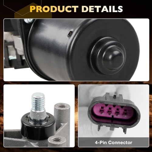 Gledewen 88958223 25809218 Front Windshield Wiper Motor 4-Pin Compatible with