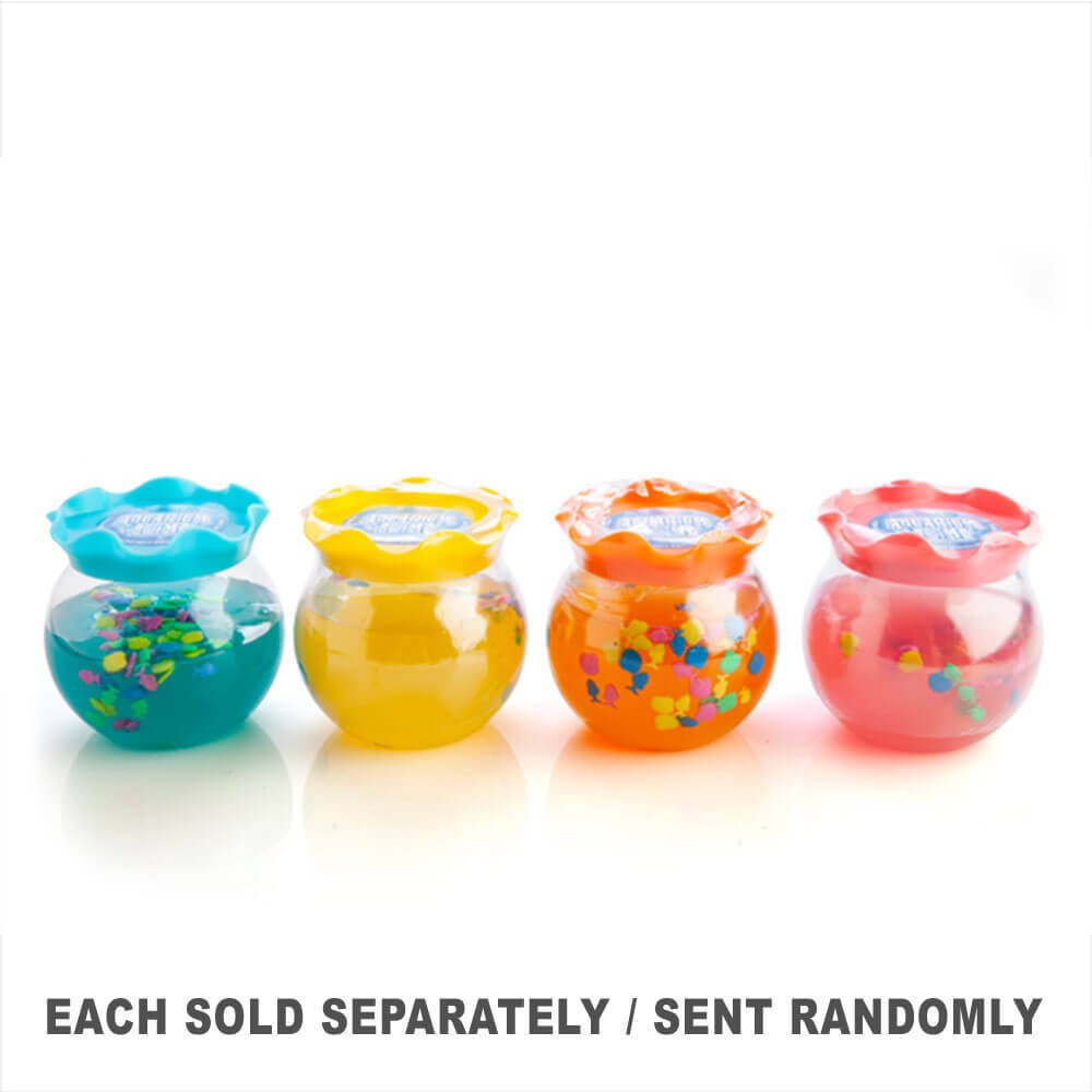 Aquarium Ooey gooey Slime Toy Filled with Little Multicoloured Fish and Shells