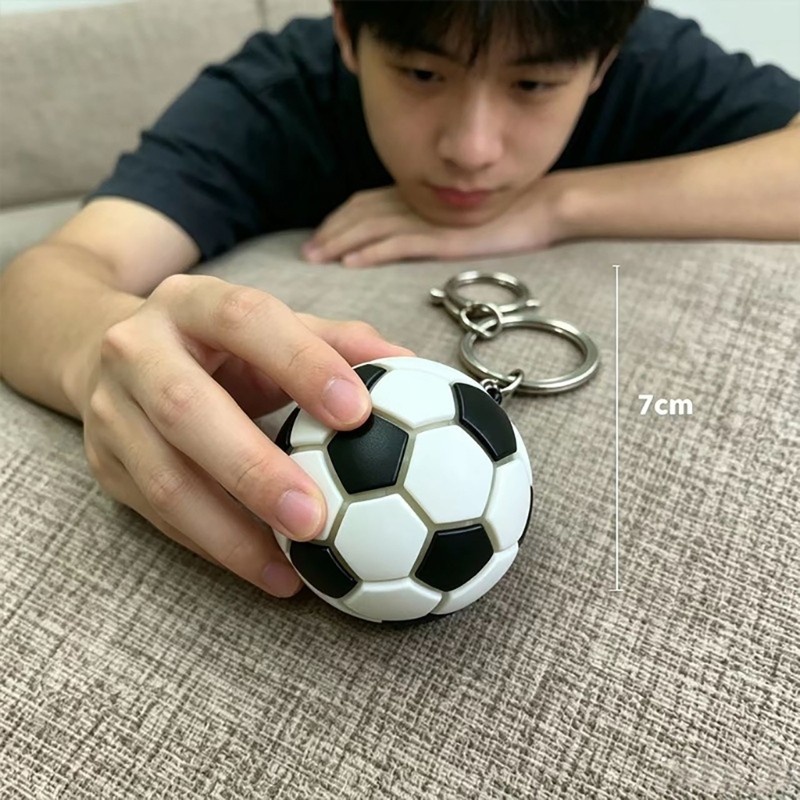 Pocket Size Football Shape Keychain Soccer Ball Fidgets Toy Backpack Pendants