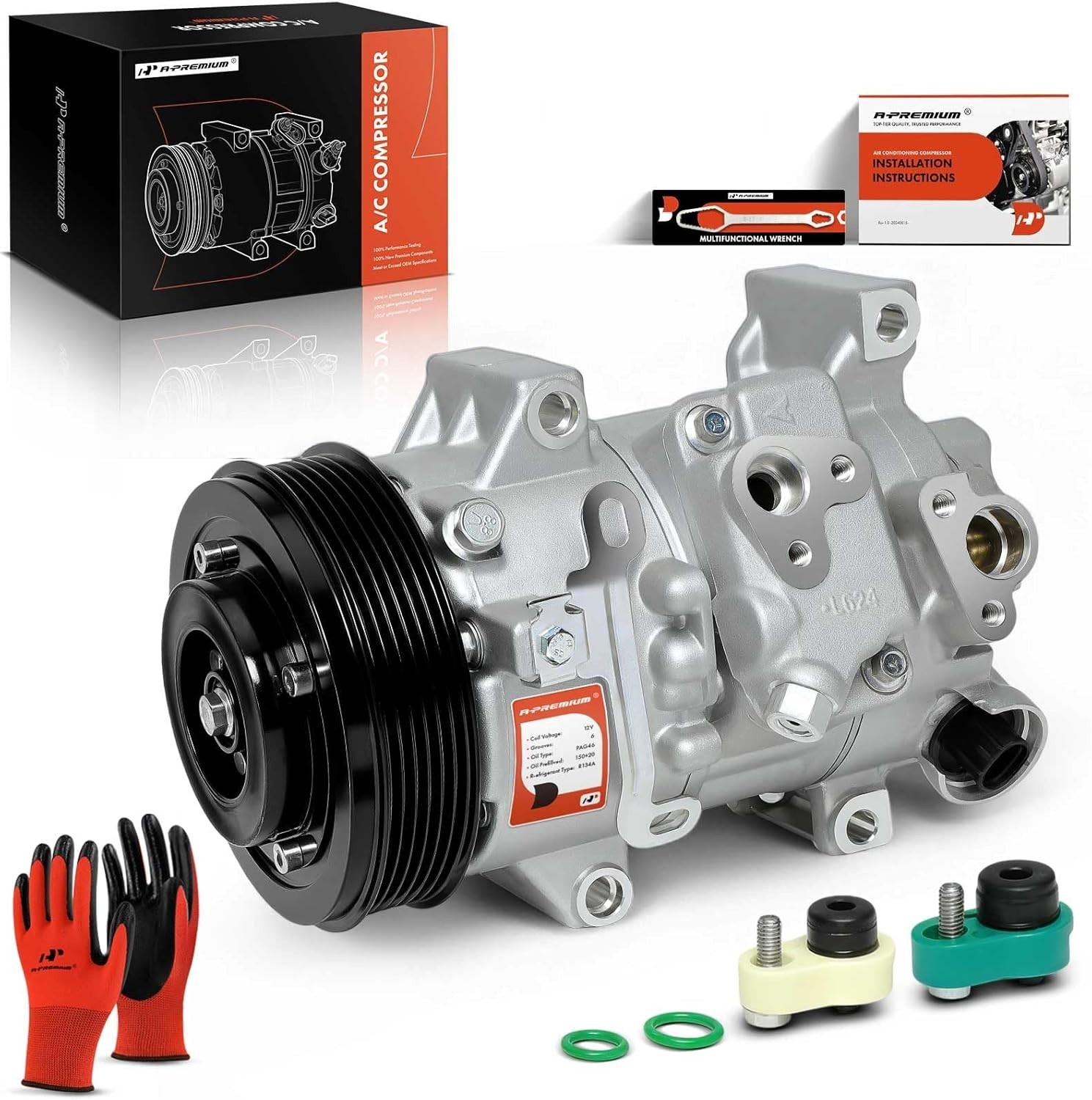 Air Conditioner AC Compressor with Clutch Compatible with Toyota Corolla 2009-10