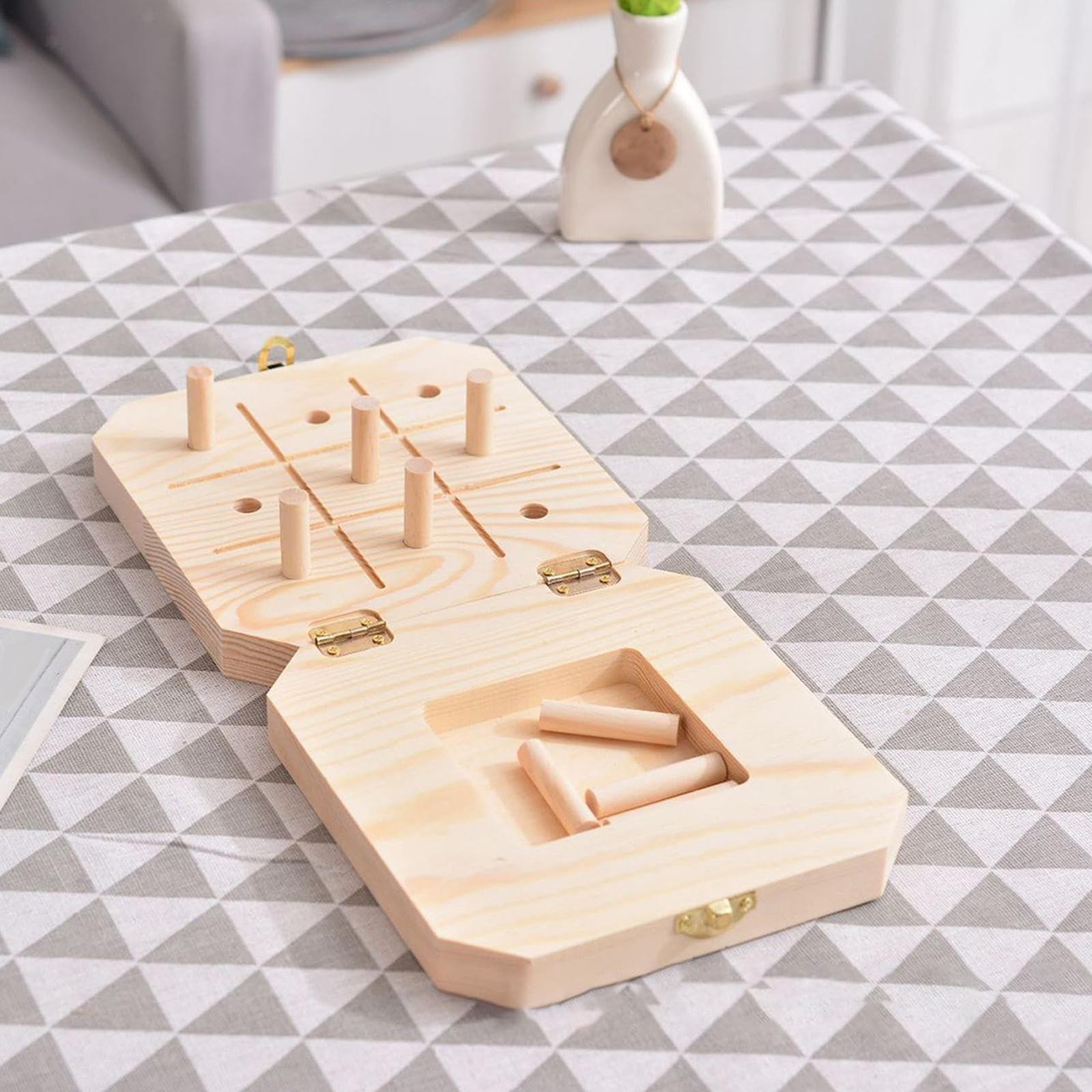 9 Hole Wooden Pegboard Tool Training for Hand Eye Coordination Hand Exercise