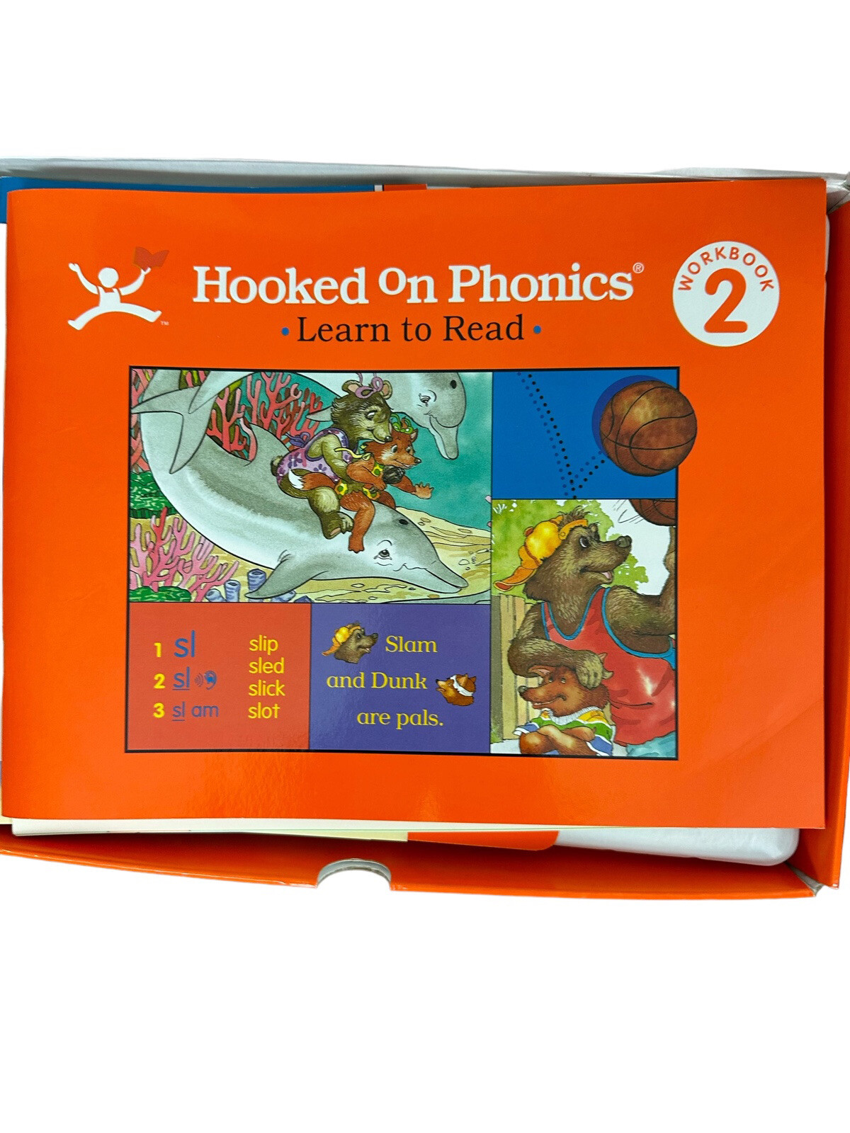 Vintage Hooked on Phonics Level 2 Cassette & Books Set Slam & Dunk Homeschool