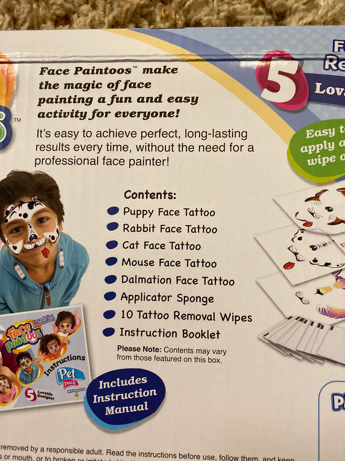 Face Paintoos Pet Pack! Great For Birthdays & Halloween!