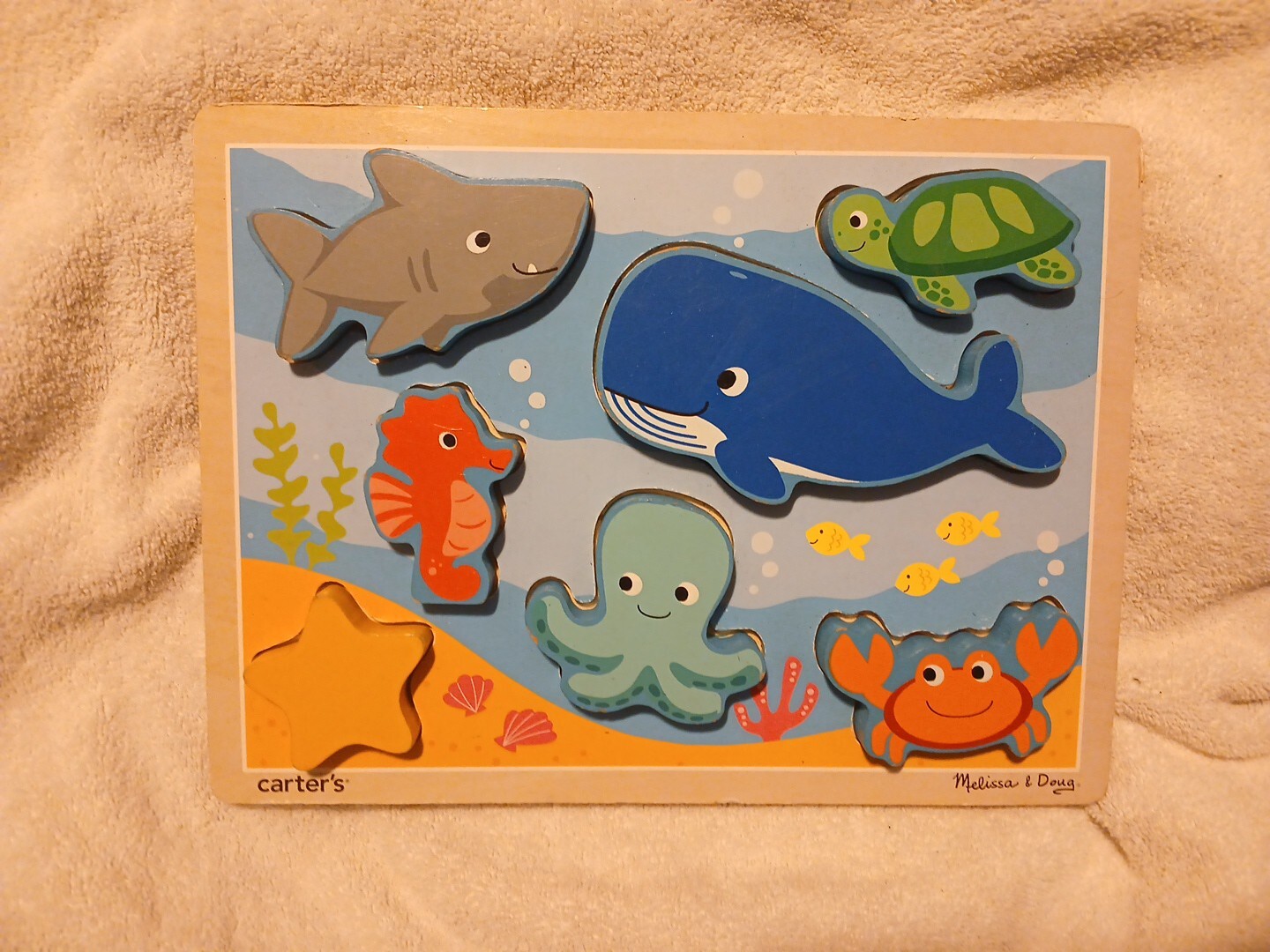Carter’s made by Melissa & Doug wood sea puzzle age 2+ SX14213 play educational