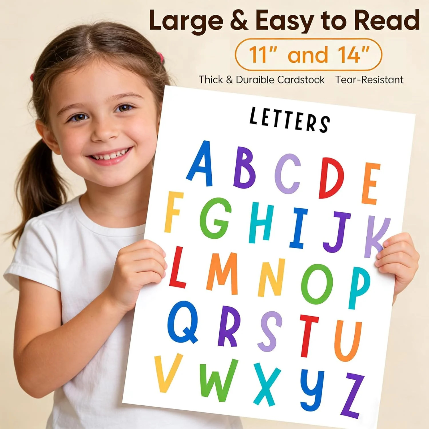 Educational Preschool Learning Posters,Alphabet ABC Posters for Toddlers Classro