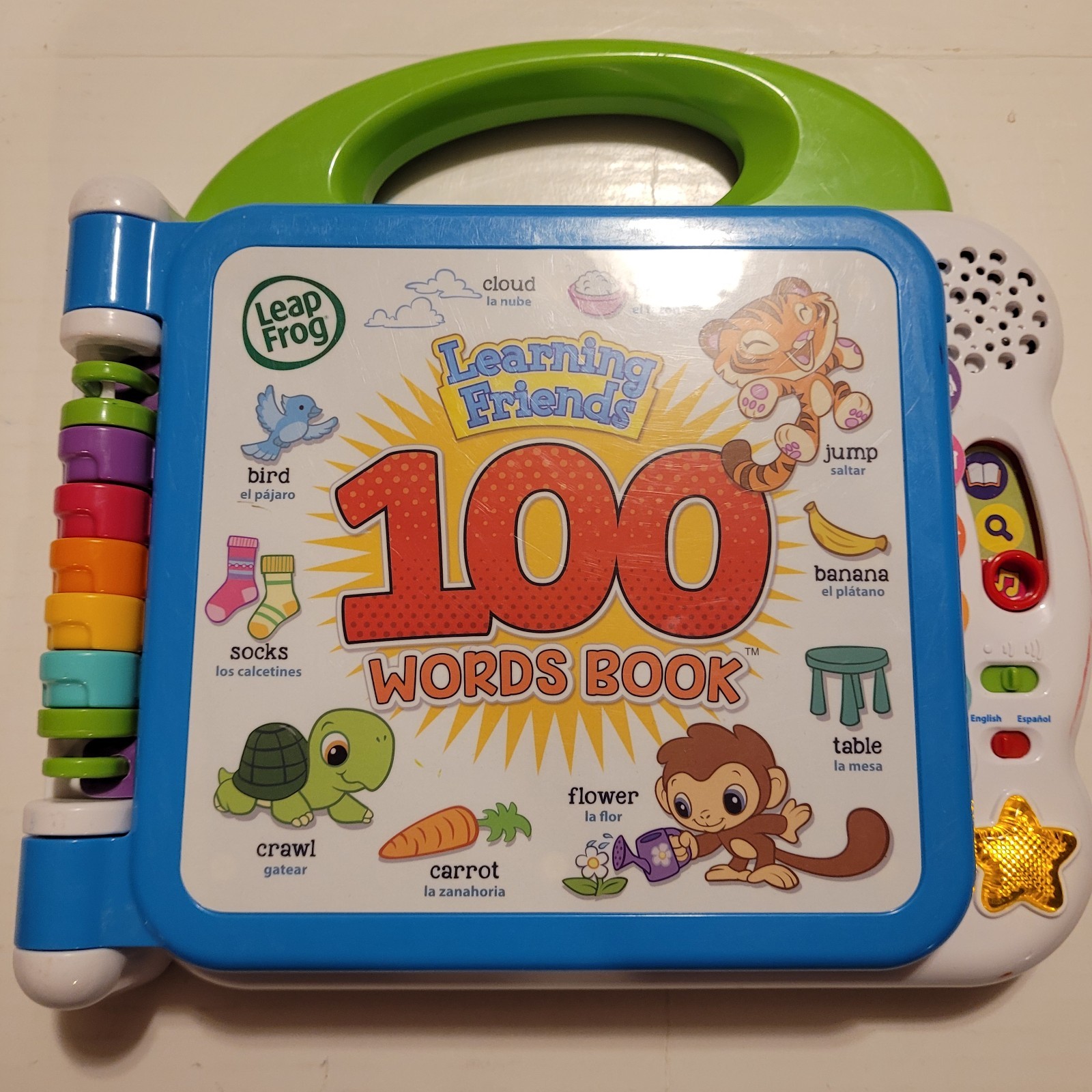 Leap Frog Learning Friends 100 Words Book & 100 Animals Book Lot (Set of 2)