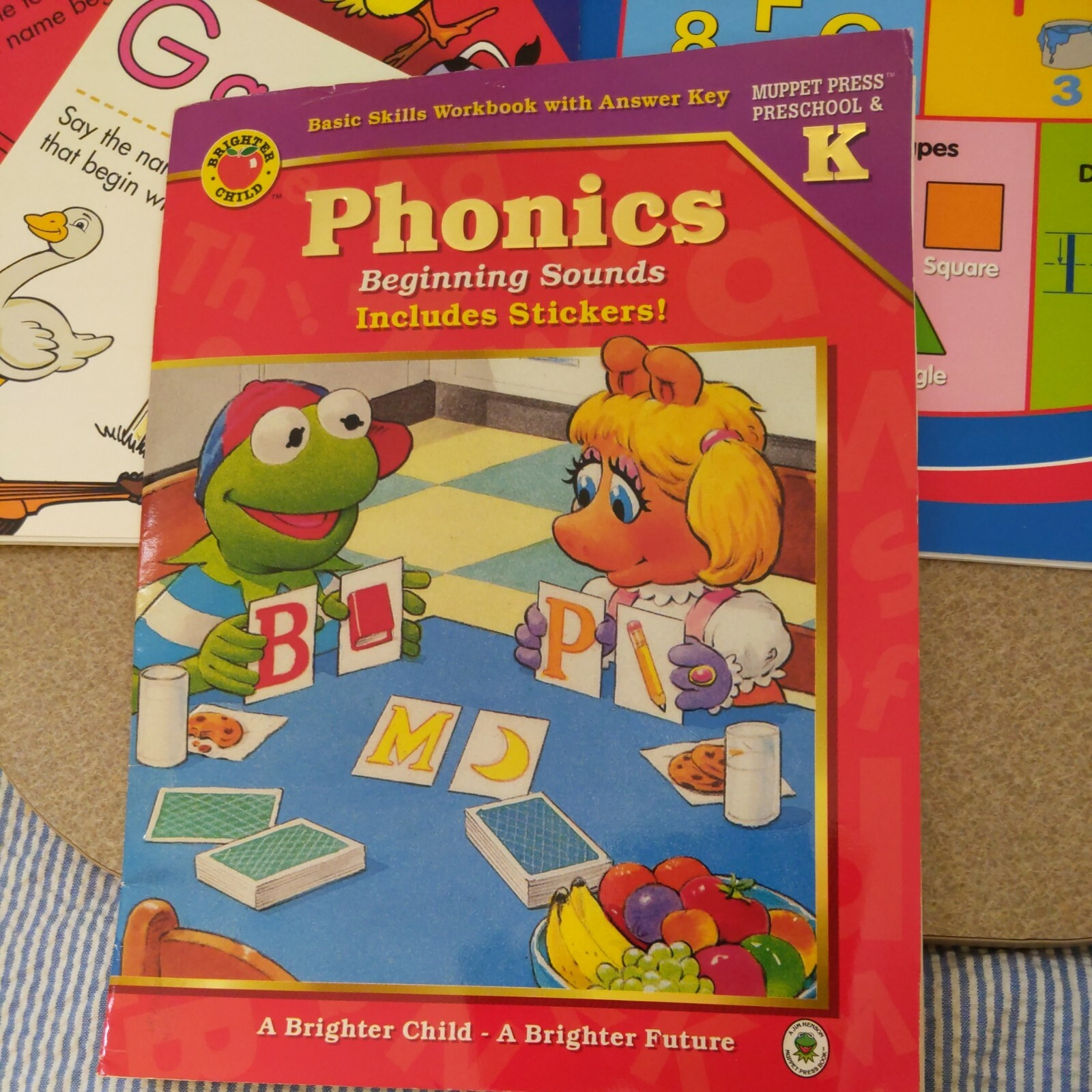 Preschool/Kindergarten Beginning Sounds Letters Numbers Phonics Workbooks (3)…