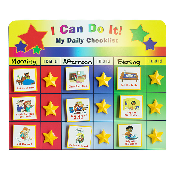 “I Can Do It!” My Daily Checklist, reward incentive chore behavior chart planner