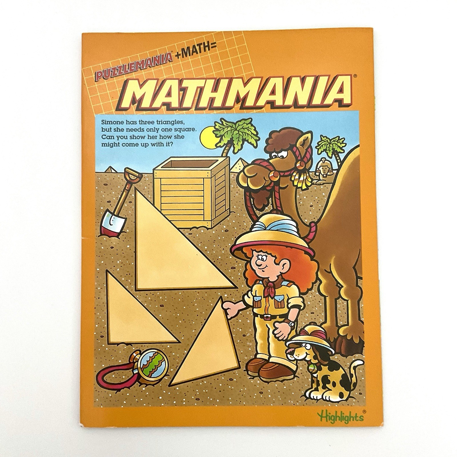 Vintage Highlights Puzzlemania (1) & Mathmania (3) LOT of 4 books 1990’s