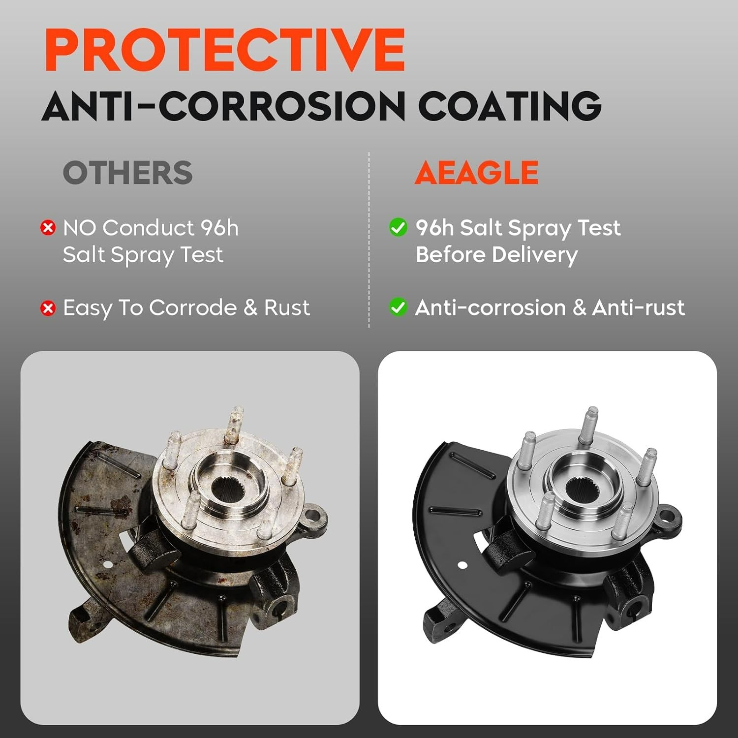 Front Right Side Steering Knuckle & Wheel Bearing Hub Assembly Compatible wit…