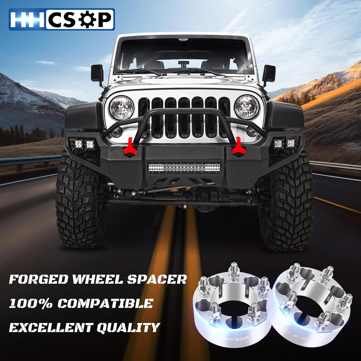 5×4.5 Wheel Spacers 2″ (50mm) for Jeep Cherokee Wrangler Comanche Grand Cherokee