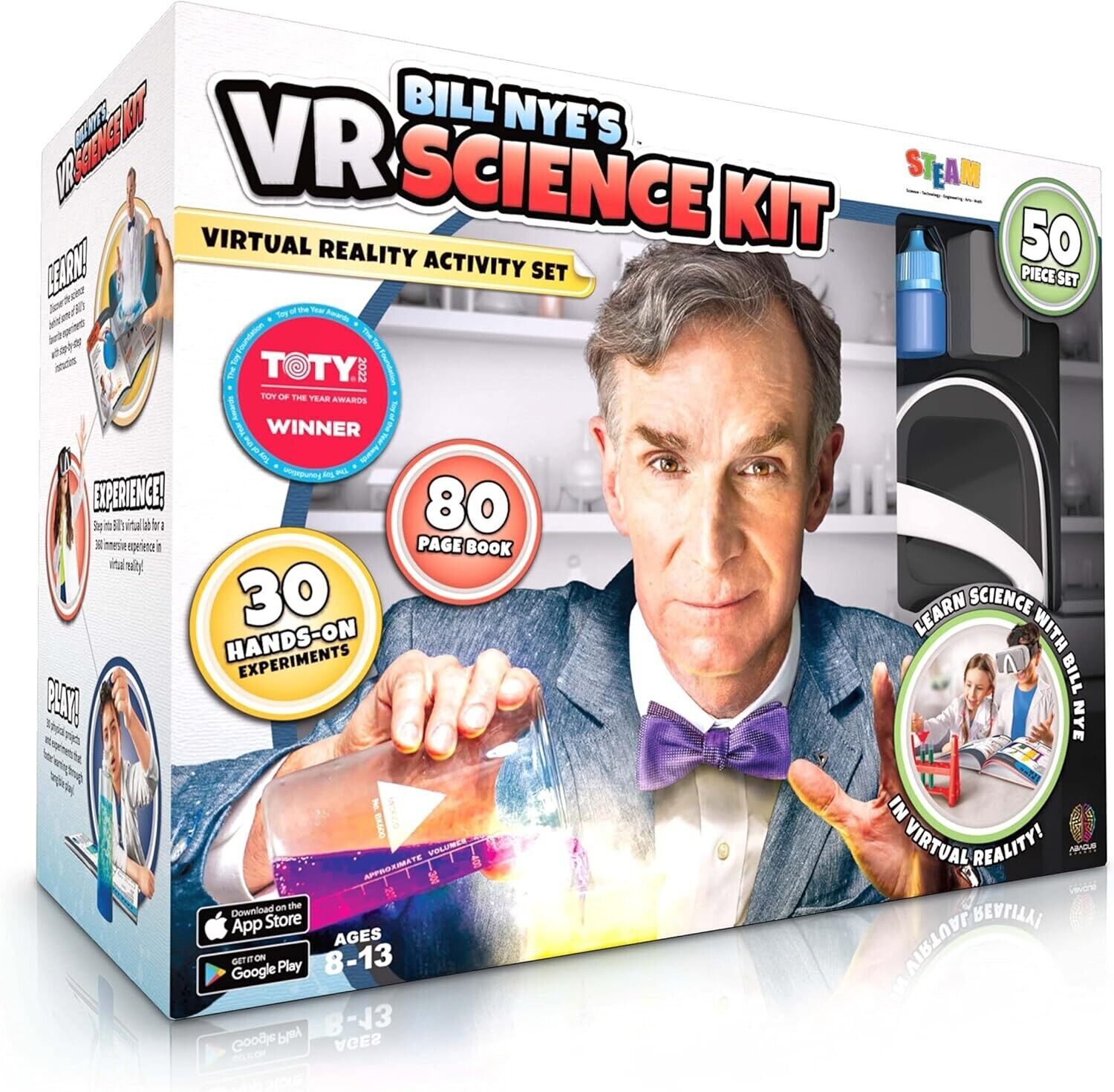 Abacus Brands Bill Nye’s VR Science Kit – Virtual Reality Kids Science Kit, Book