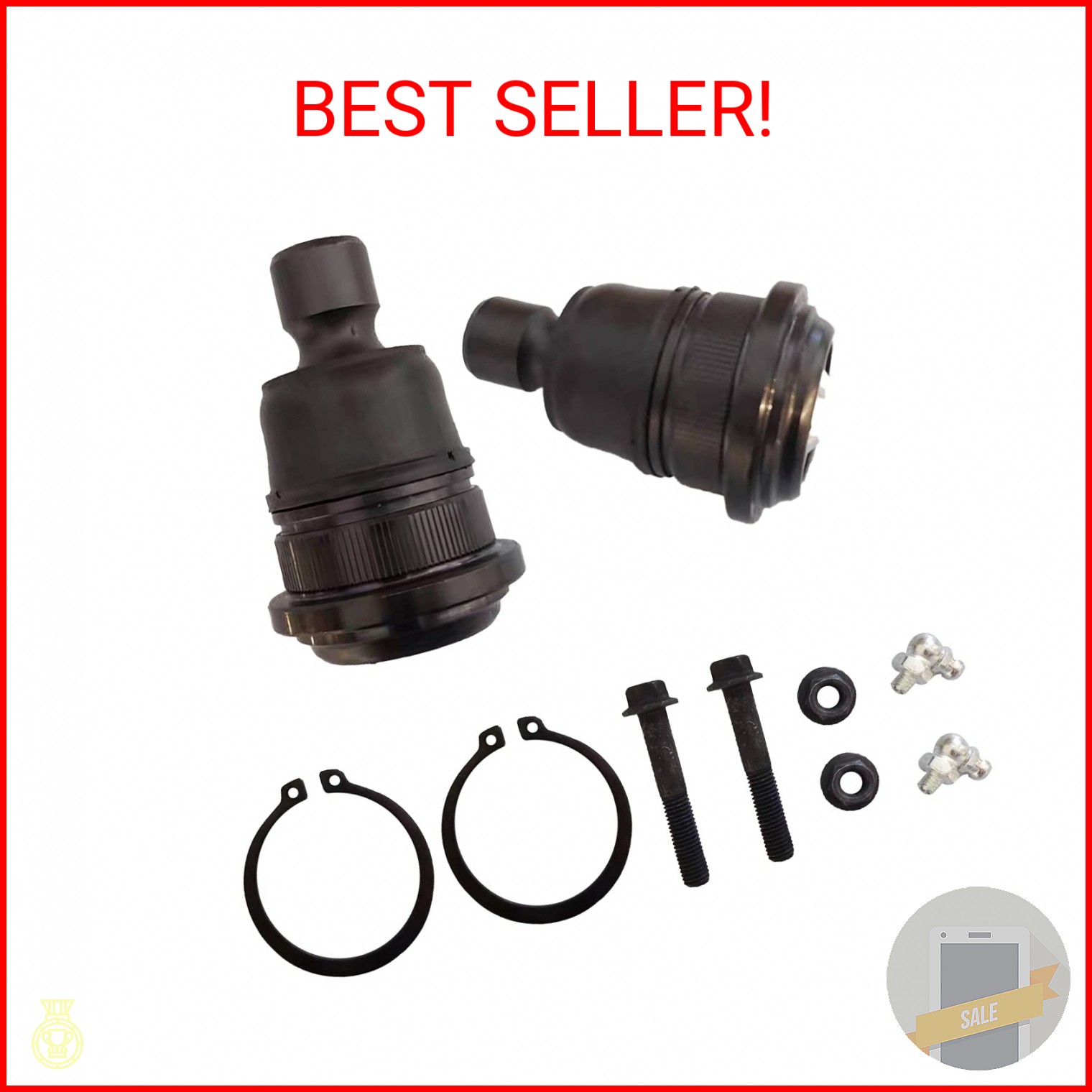 HHCM 2pc Lower Ball Joint Kit K500129 for Nissan Rogue 2008-2013 & 2014-2018 (w/