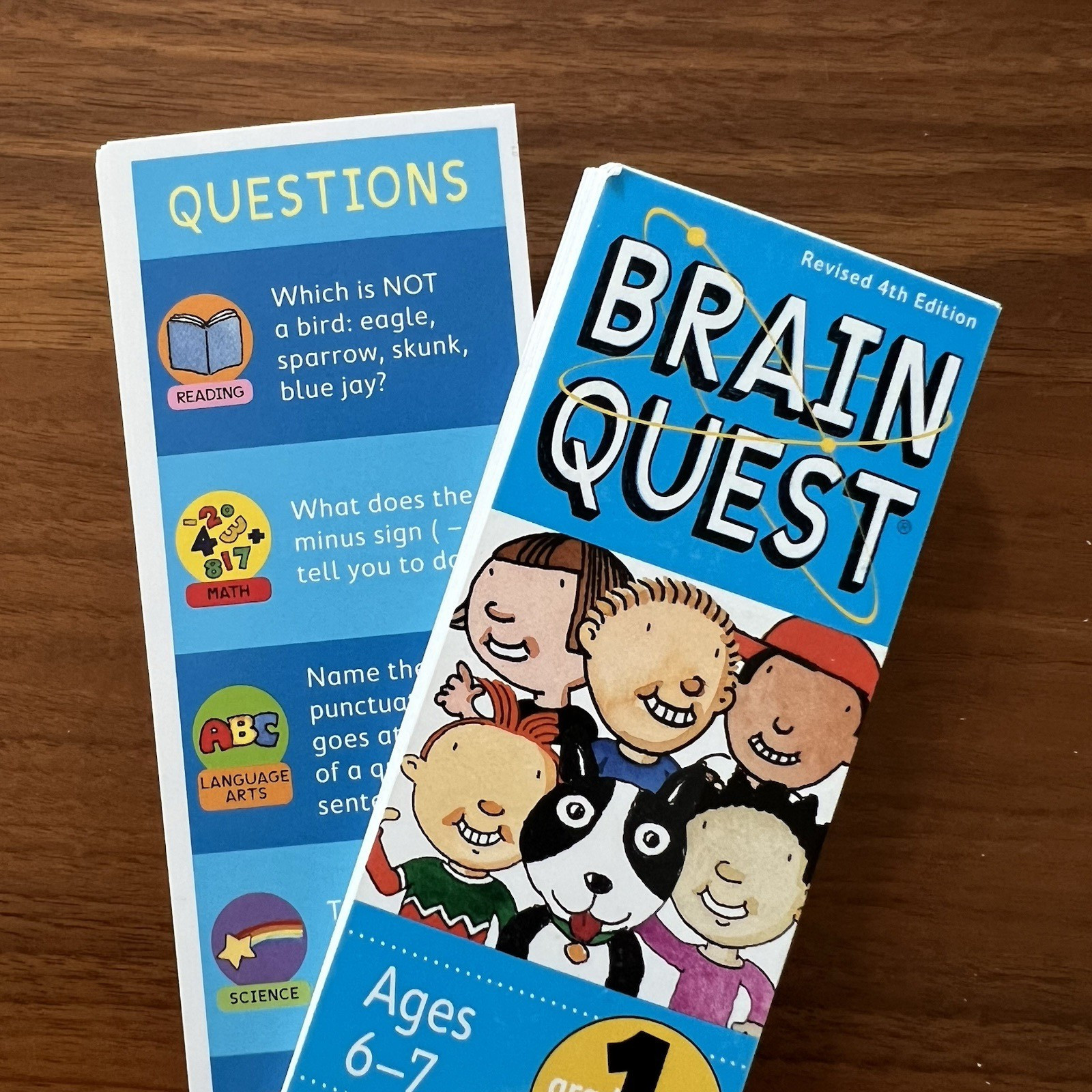 Brain Quest Learn Multi-Subject Grade 1 Ages 6-7 Lot of 2 Quiz Deck 4th Ed 2012