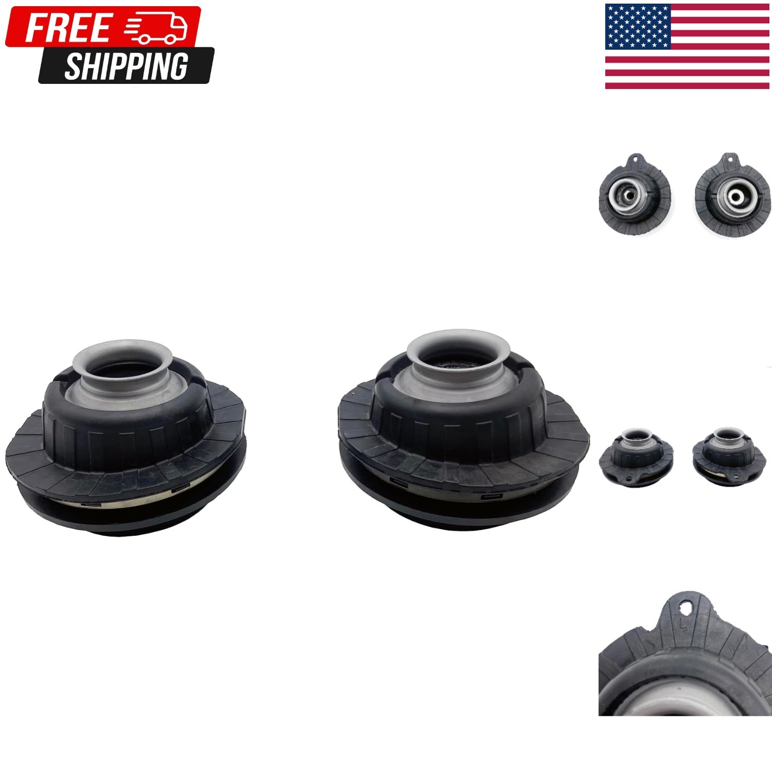 Strut Mount Kit Set Front Left Right Compatible with 2014-2020 Jeep Cherokee & 2