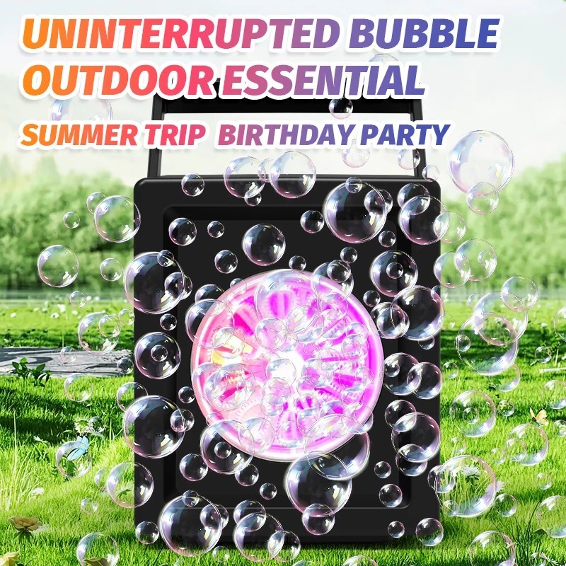10 Hole Fully Automatic Bubble Blowing Handheld Electric Bubble Machine Toy Outd