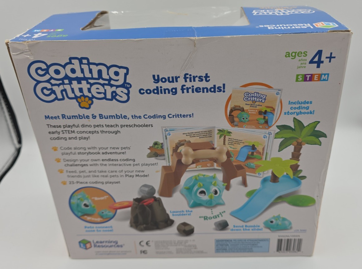 Learning Resources Coding Critters Rumble & Bumble 23 Pieces (LER3082) Open Box