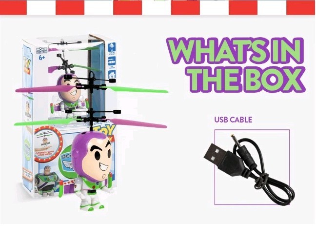 Space Ranger Buzz Lightyear Flying Toy USB Charging Remote Control Toy Story 20…
