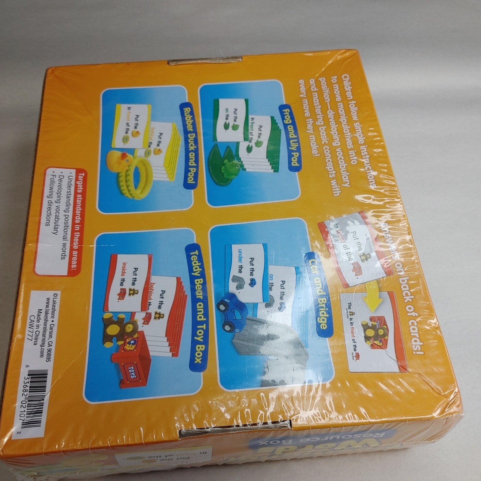 Lakeshore Positional Words Resource Box Ages 3+ PP949 Sealed (READ)