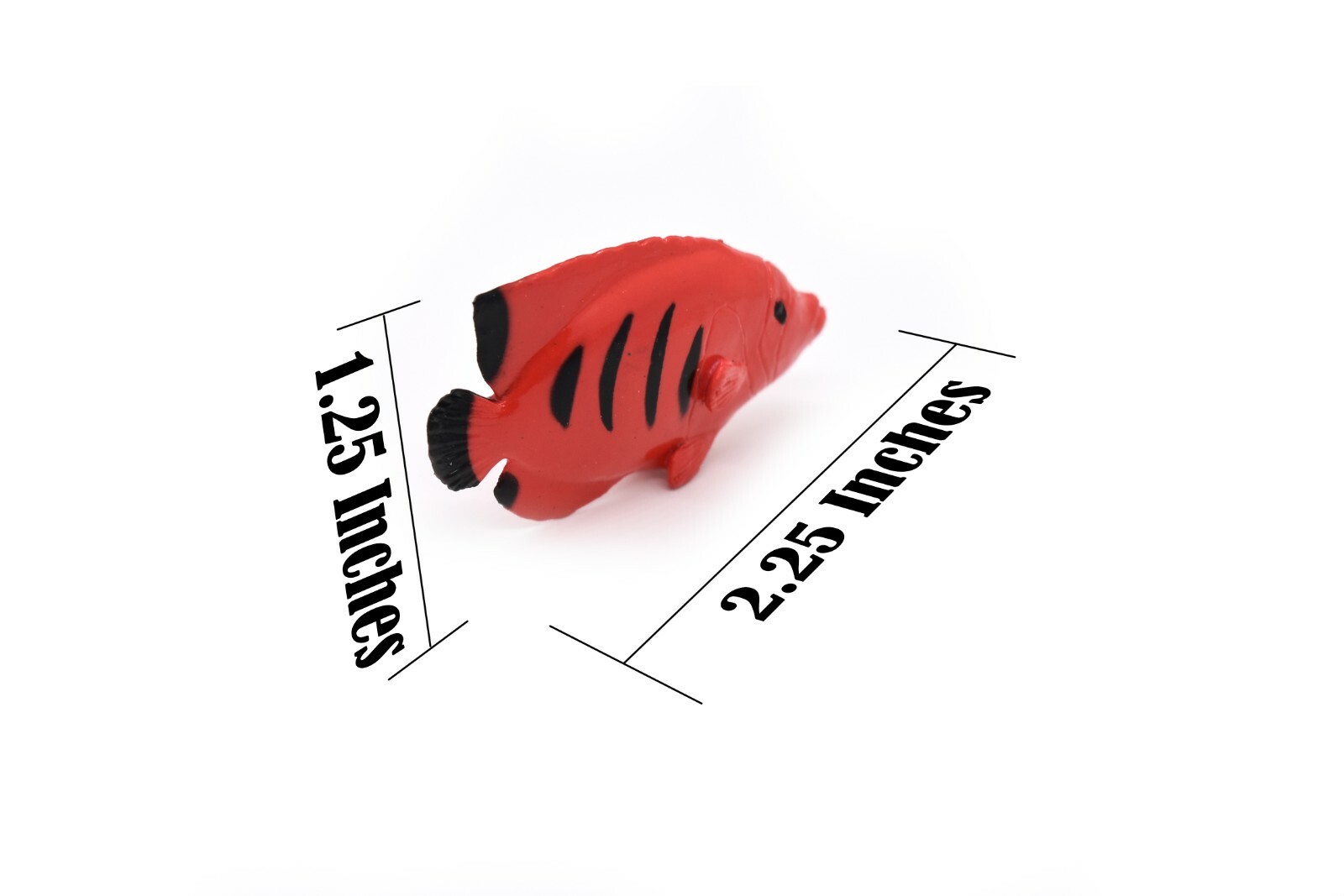 Toy Angelfish, Flame Angel Fish, Tropical, Red Rubber Fish, Realistic, F1786B145