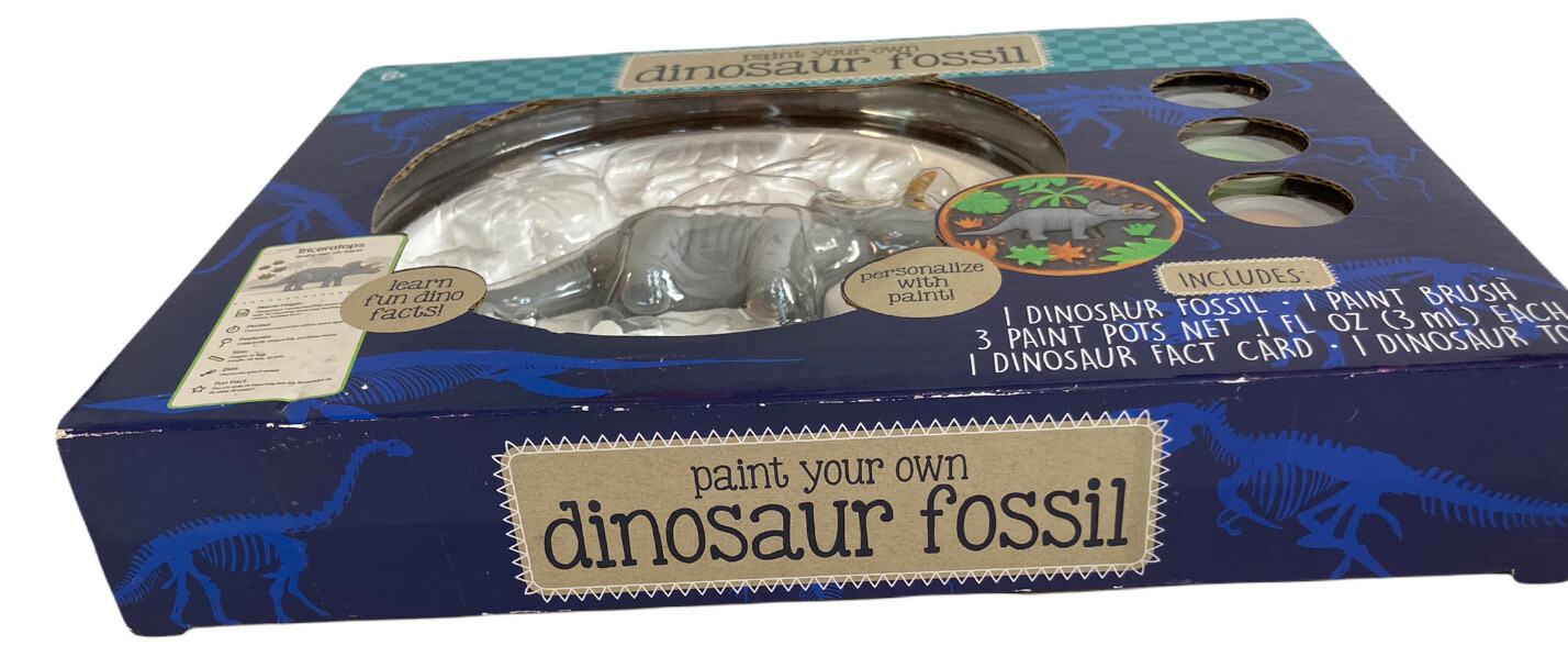 Paint Your Own Dinosaur Fossil Craft Triceratops Unopened Box Arts and Craft