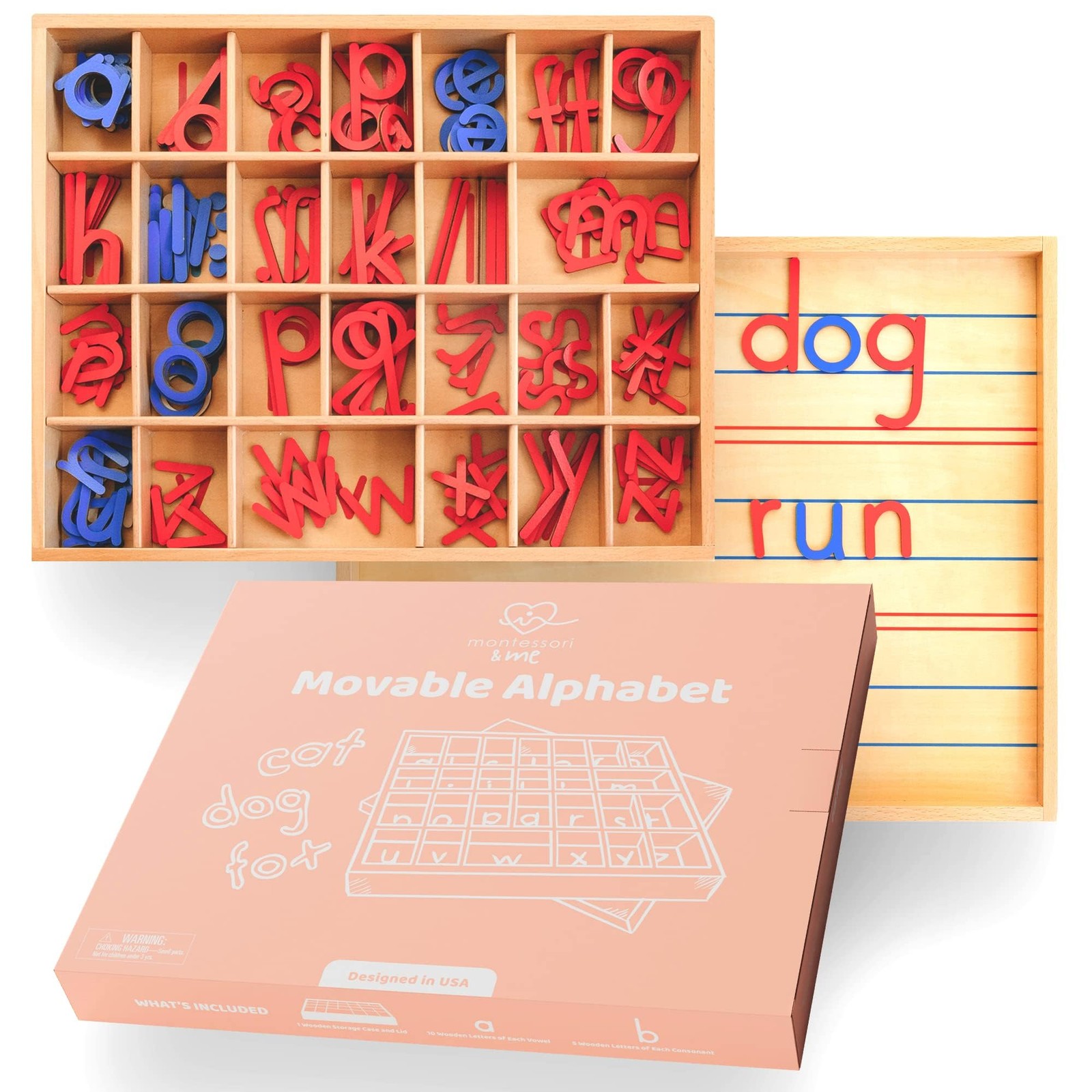 Movable Alphabet Montessori Wooden Letters – Moveable Alphabet With Box Mats …