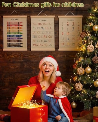 Toddler Learning Posters 12×16 Inch (3-Pack) – Educational Wall Decor for