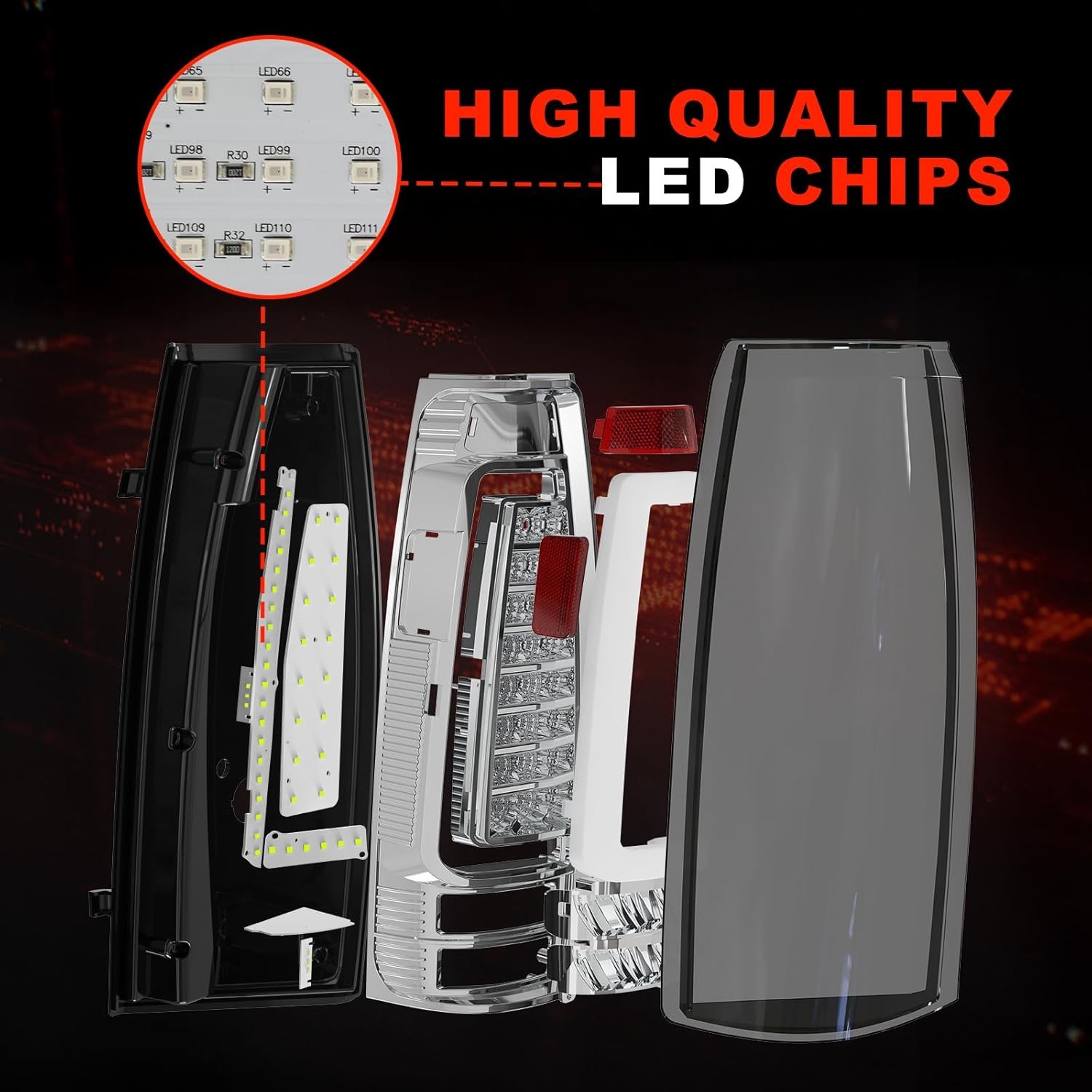 Tail Lights Chevy GMC 1988-1999 Smoked