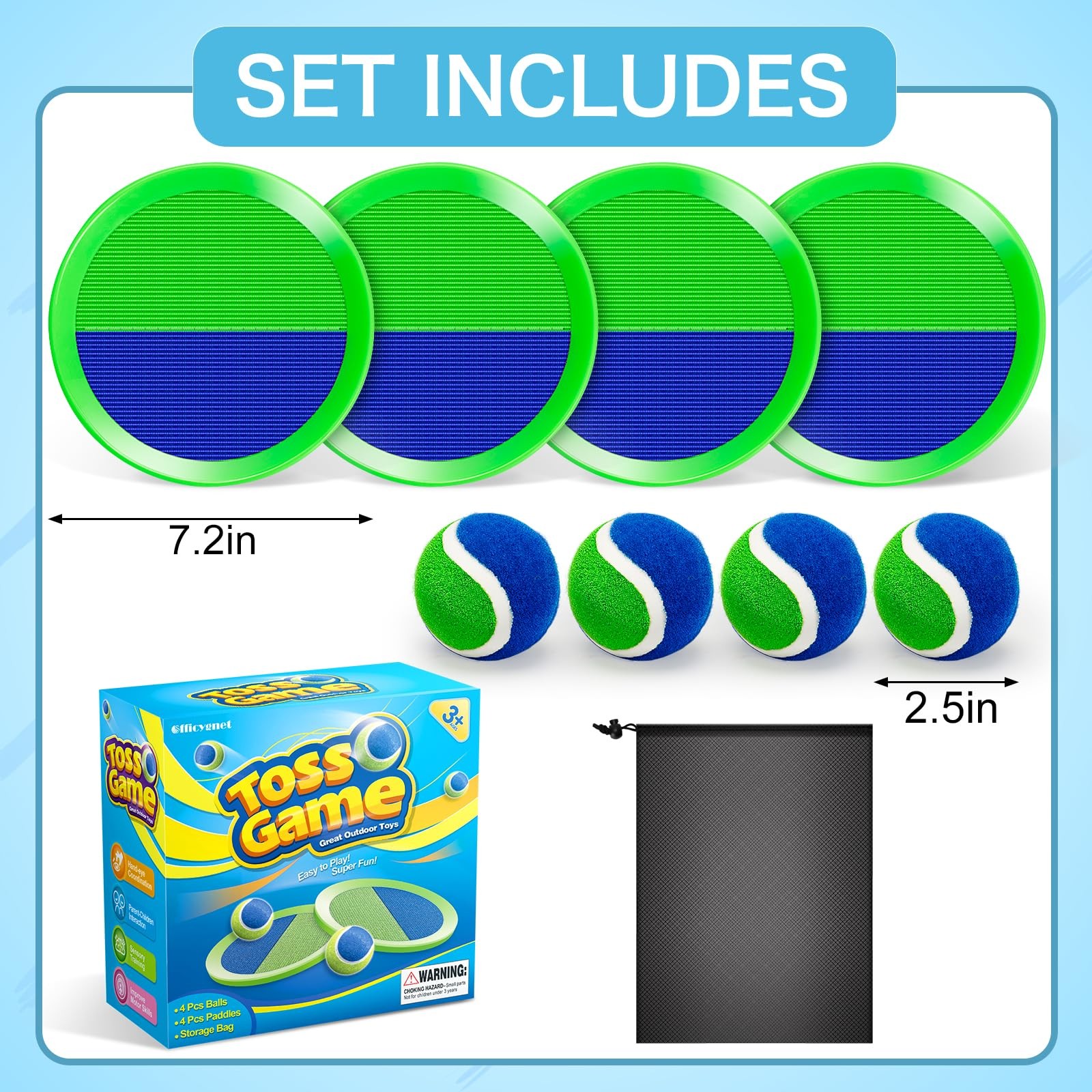 Outdoor Toys for Kids Ages 4-8, Outside Game 3 4 5 6 7 8-12 Small, Green