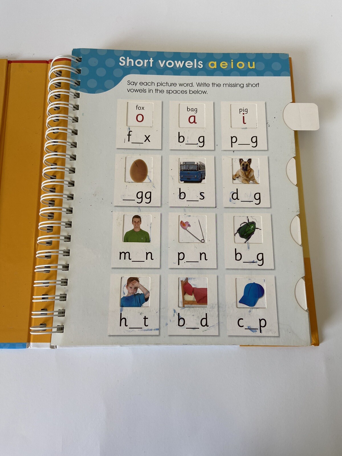 Write And Slide Phonics Book Hard Cover teacher copy.