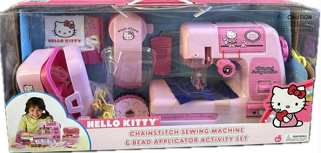 Hello Kitty Chainstitch Sewing Machine & Bead Applicator Activity Set Sanrio