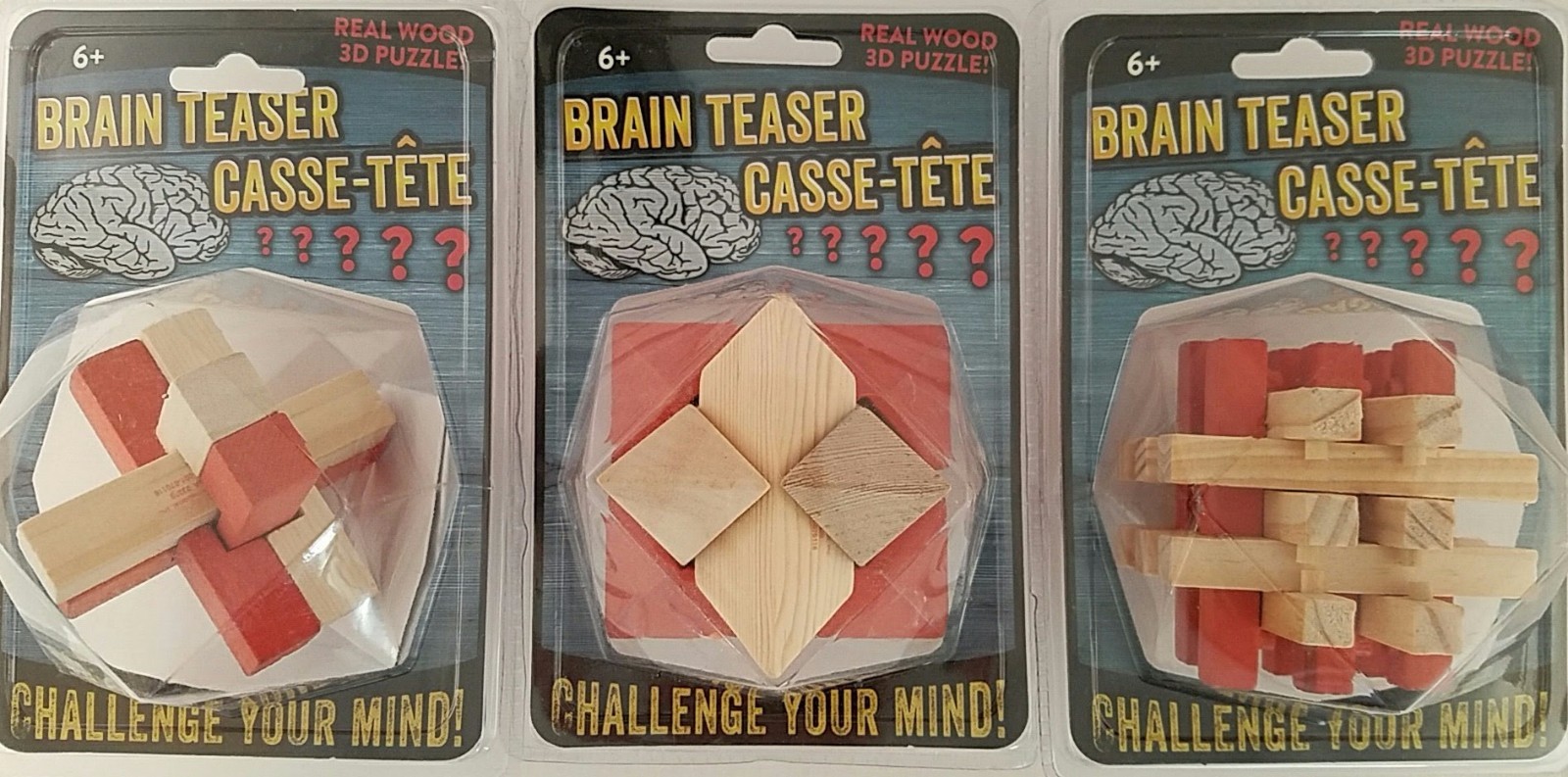 Brain Teaser 3D Wooden Puzzles, SELECT: Puzzle
