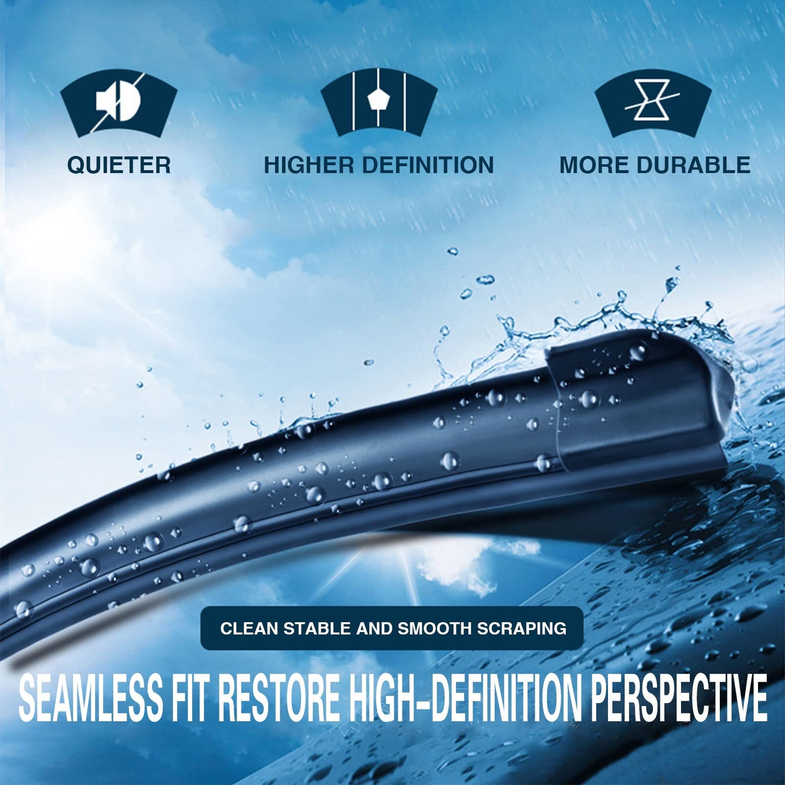 Replacement for Ford Explorer 2011-2024 Silent Wipers -FAPIUO Front and Rear …