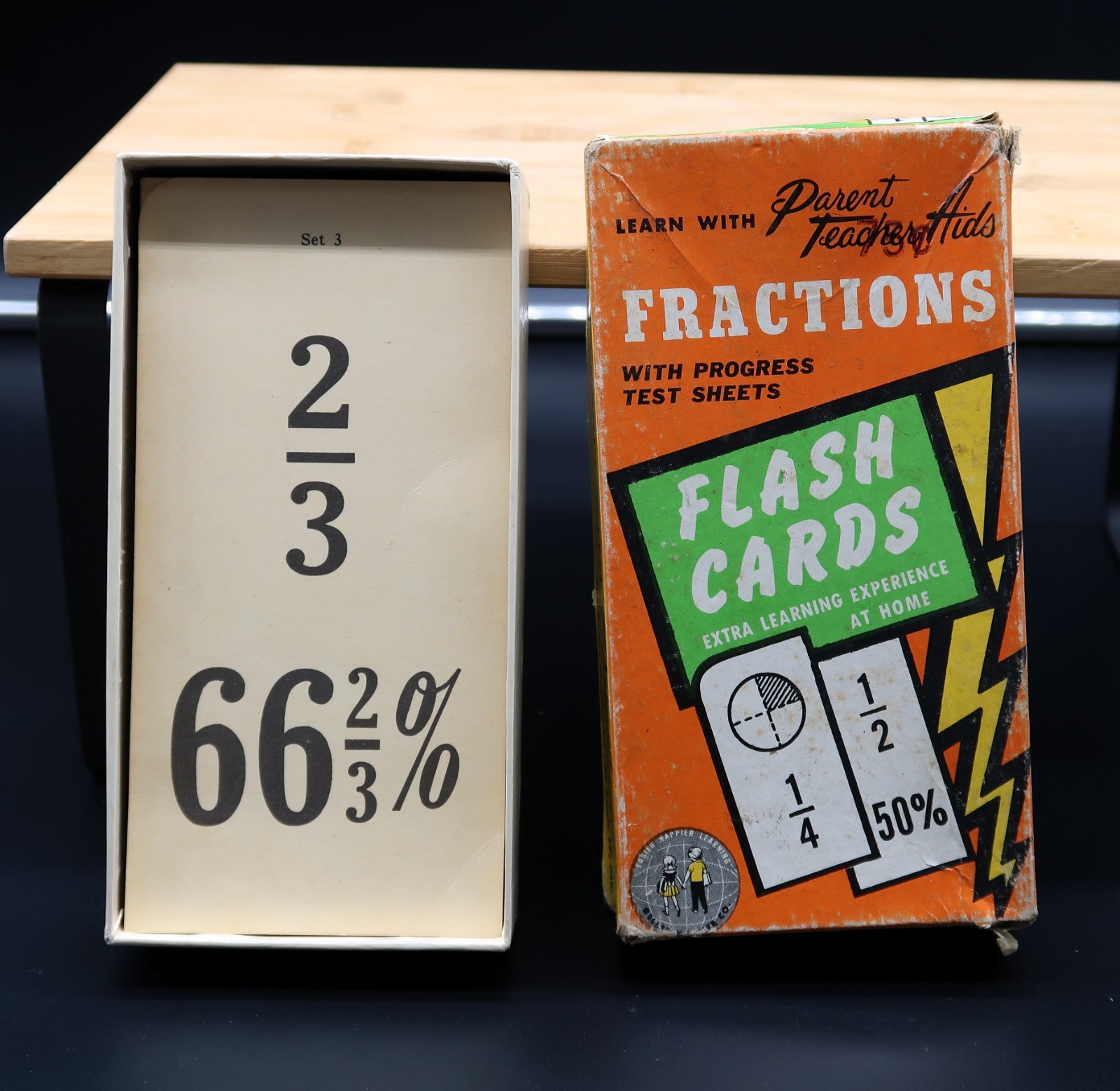 Fractions Flash Cards Learn Parent Teacher Numbers Math Arithmetic Home School