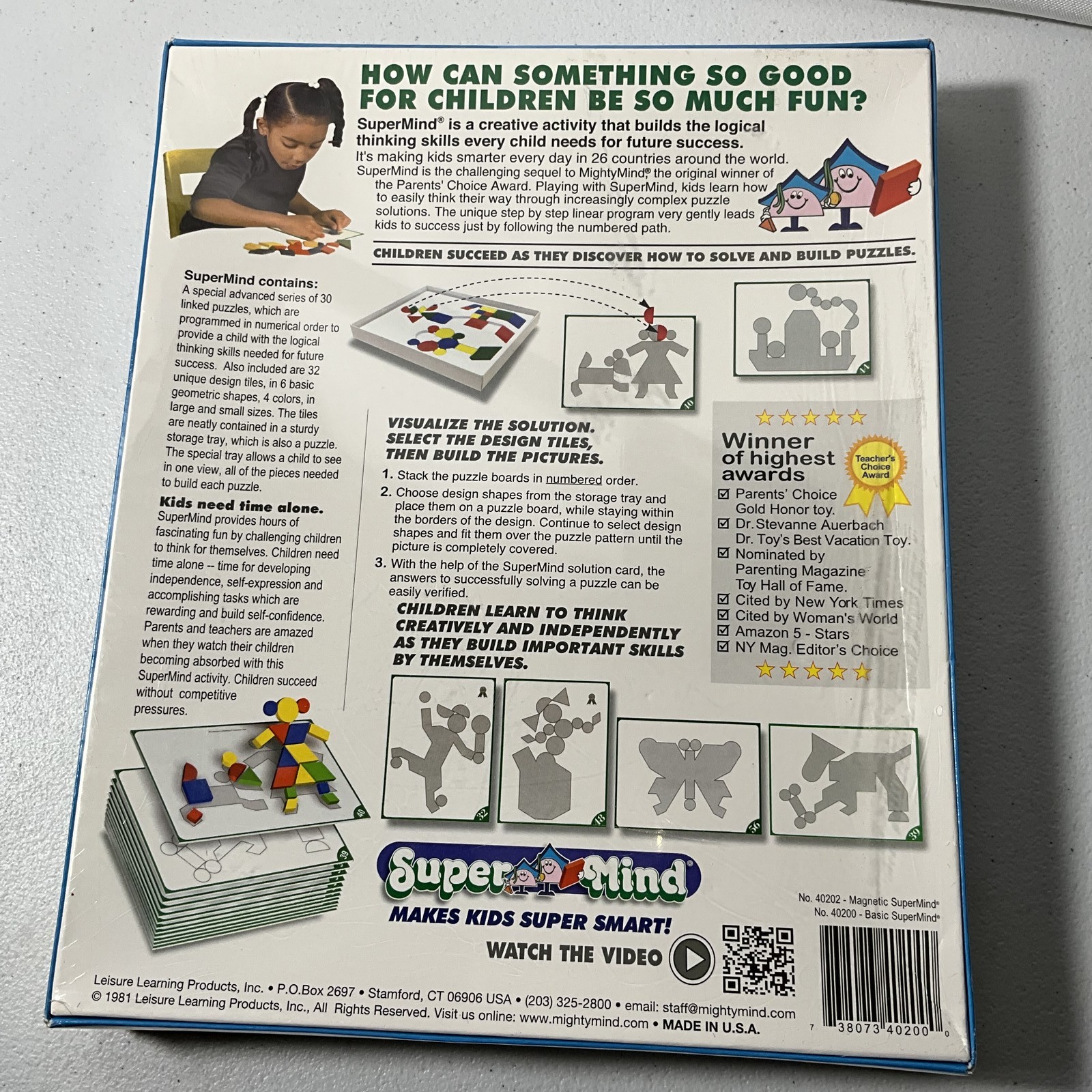 SuperMind Basic Educational Toy Logic Puzzle Game Ages 5-9 Develop Critical