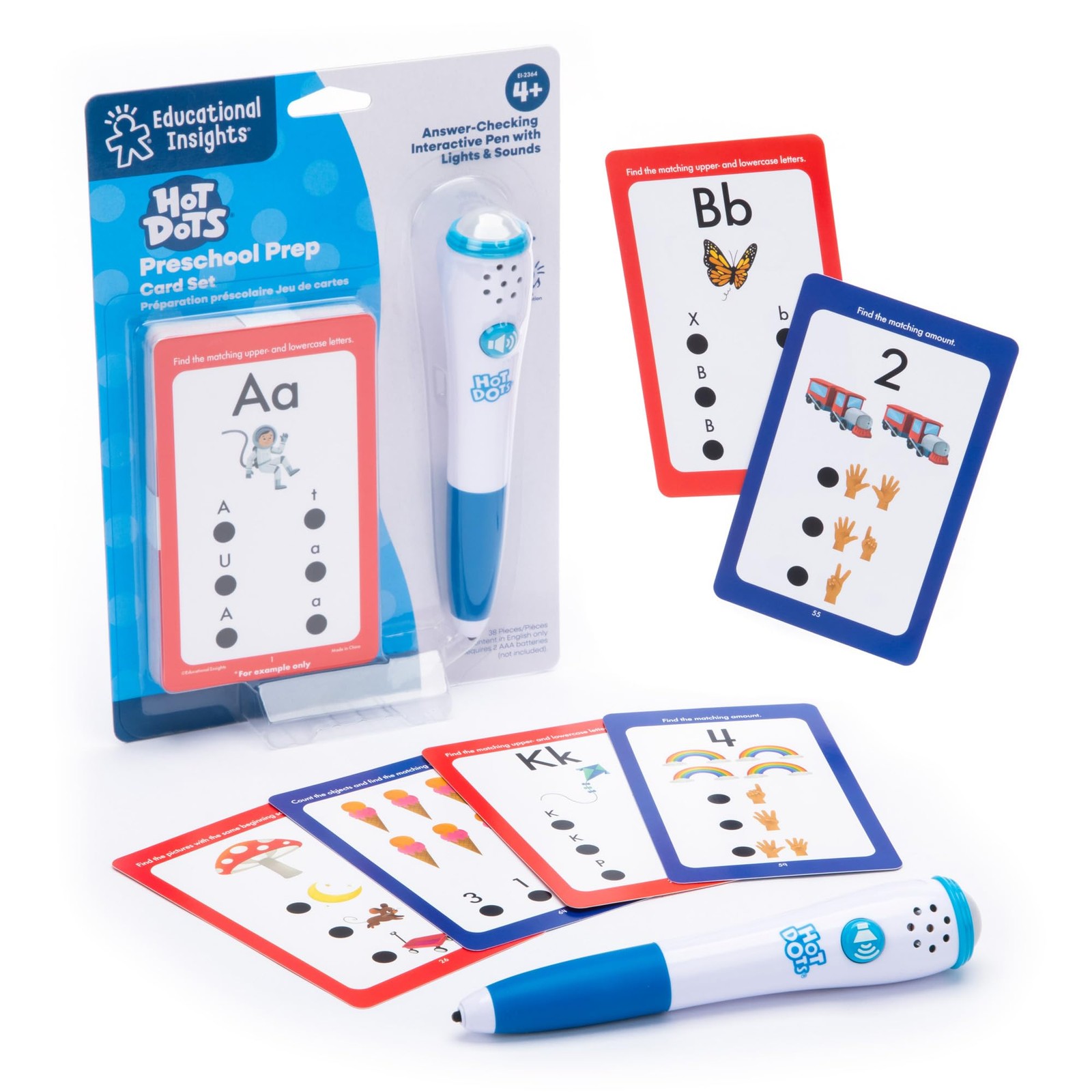Educational Insights Hot Dots® Preschool Prep Set – Toddler ABC Flash Cards w…