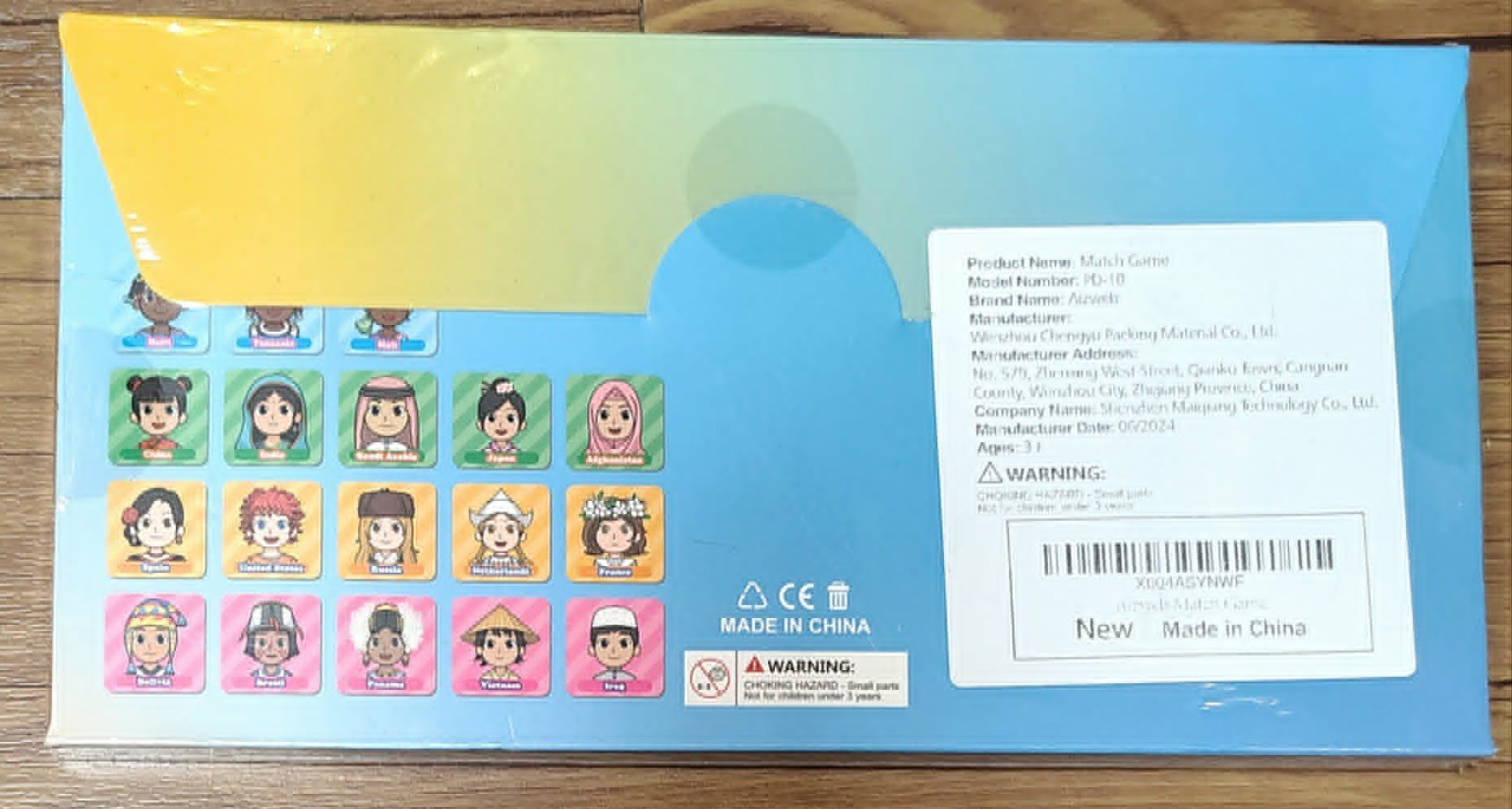 Aizweb Match Game, Memory, Children Around the World Countries 36 Pcs