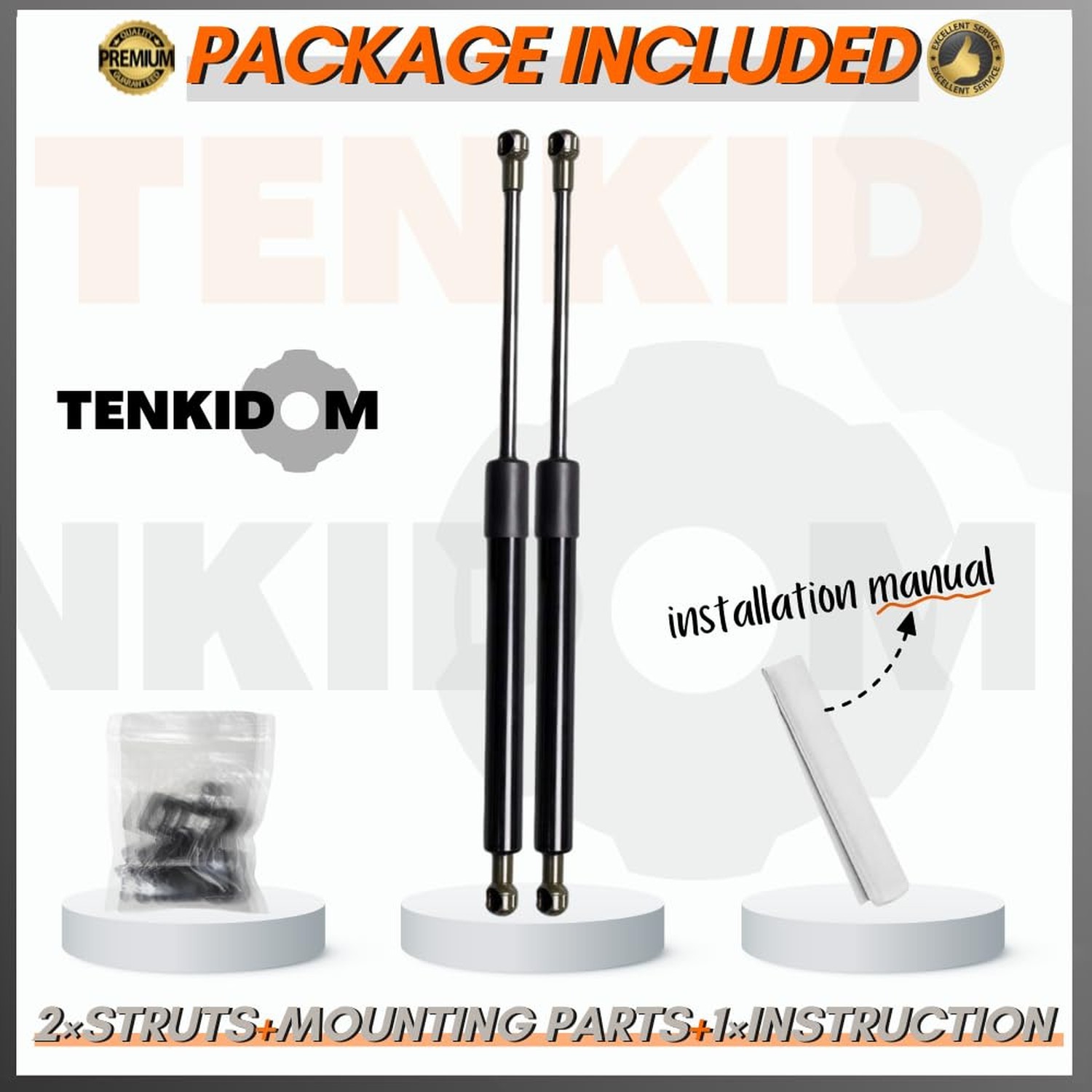Front Hood Struts Compatible with Ford Mustang S197 2005-2009 Shock Lift Supp…