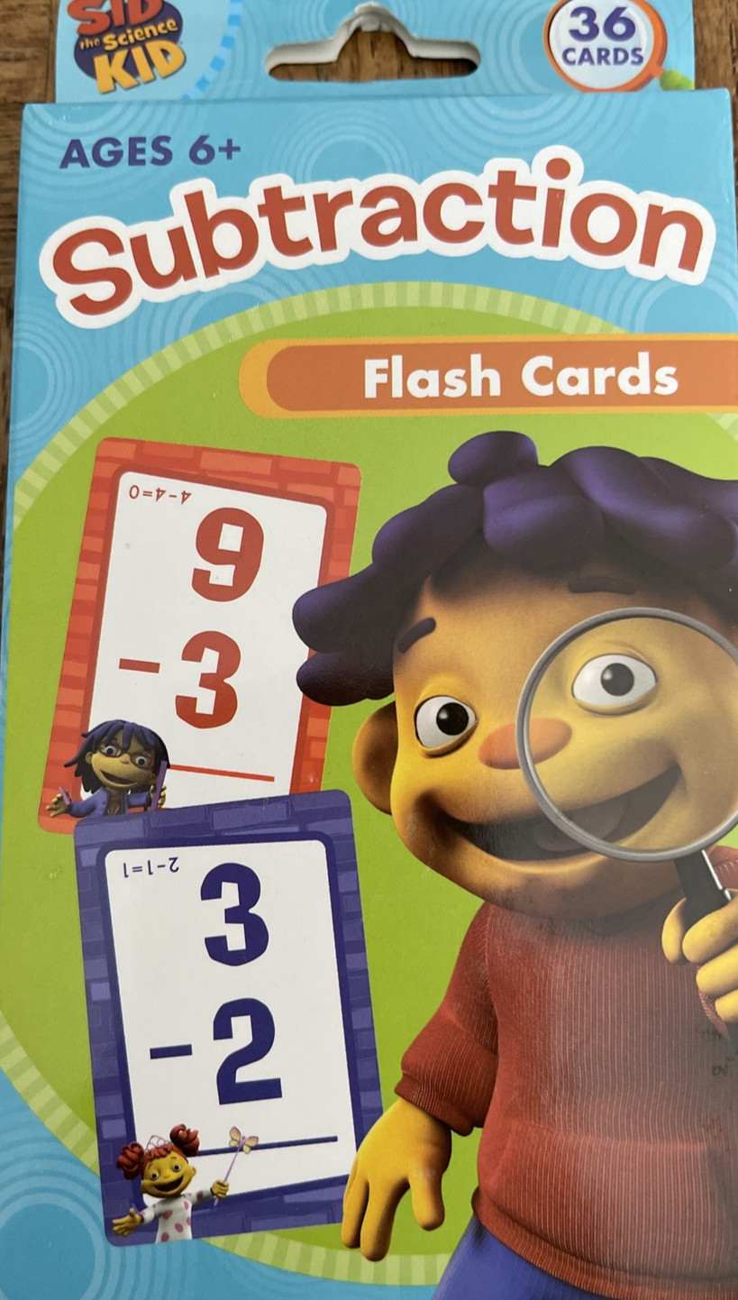 Sid The Science Kid Subtraction Flash Cards-Brand New-SHIPS N 24 HOURS