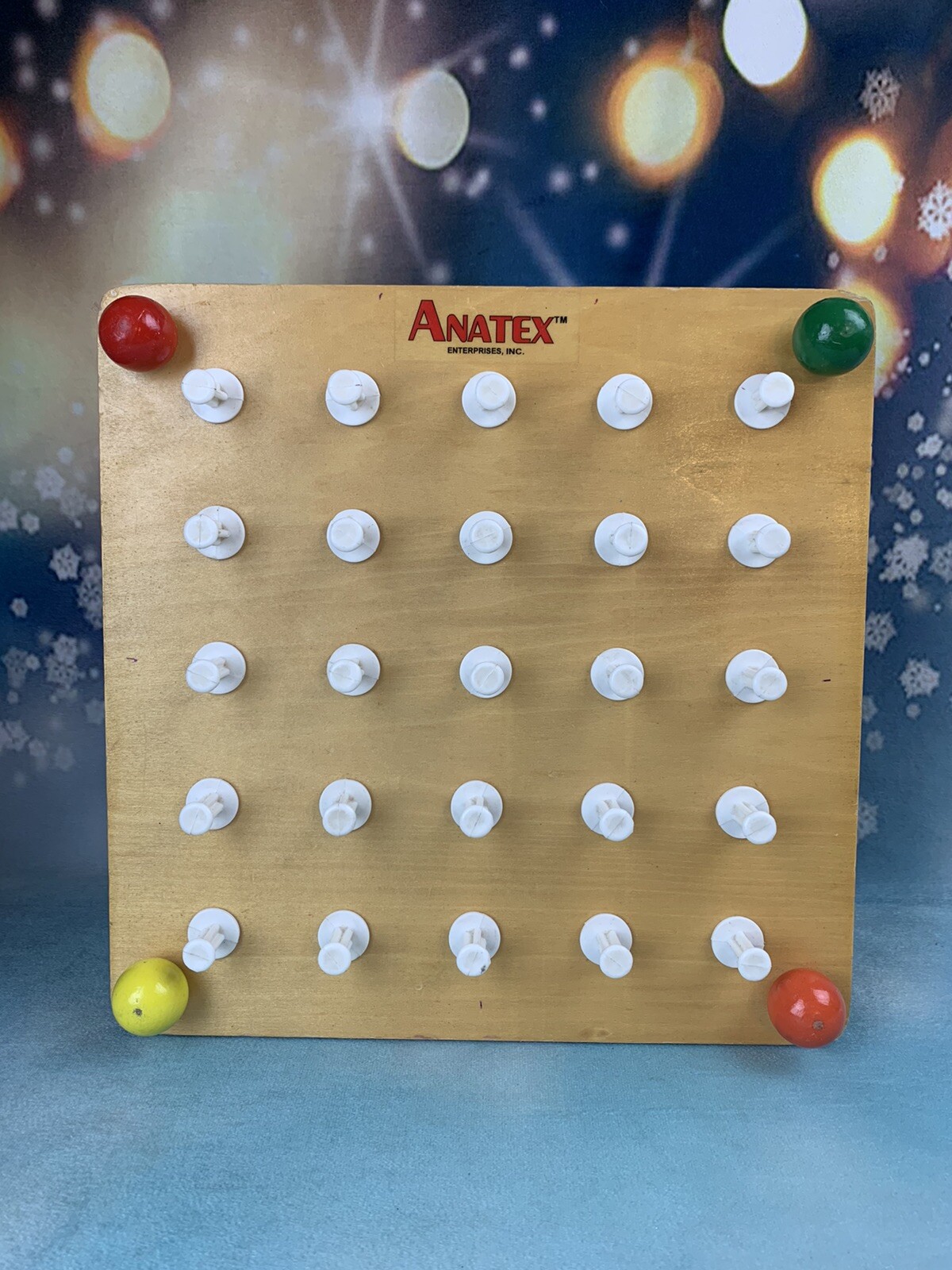Vintage Wood Anatex Enterprises Toy – Geoboard Montessori Waldorf Manipulative