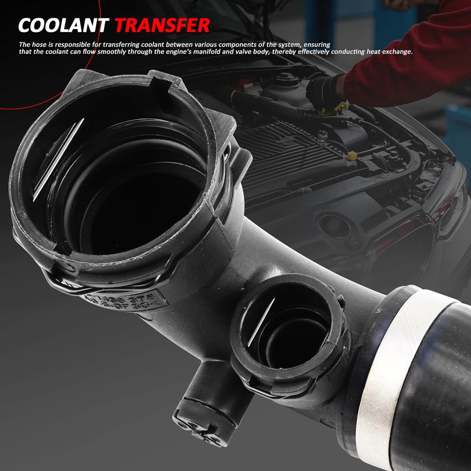 11537500733 Upper Radiator Coolant Hose Pipes 3-piece set Compatible with BMW X5