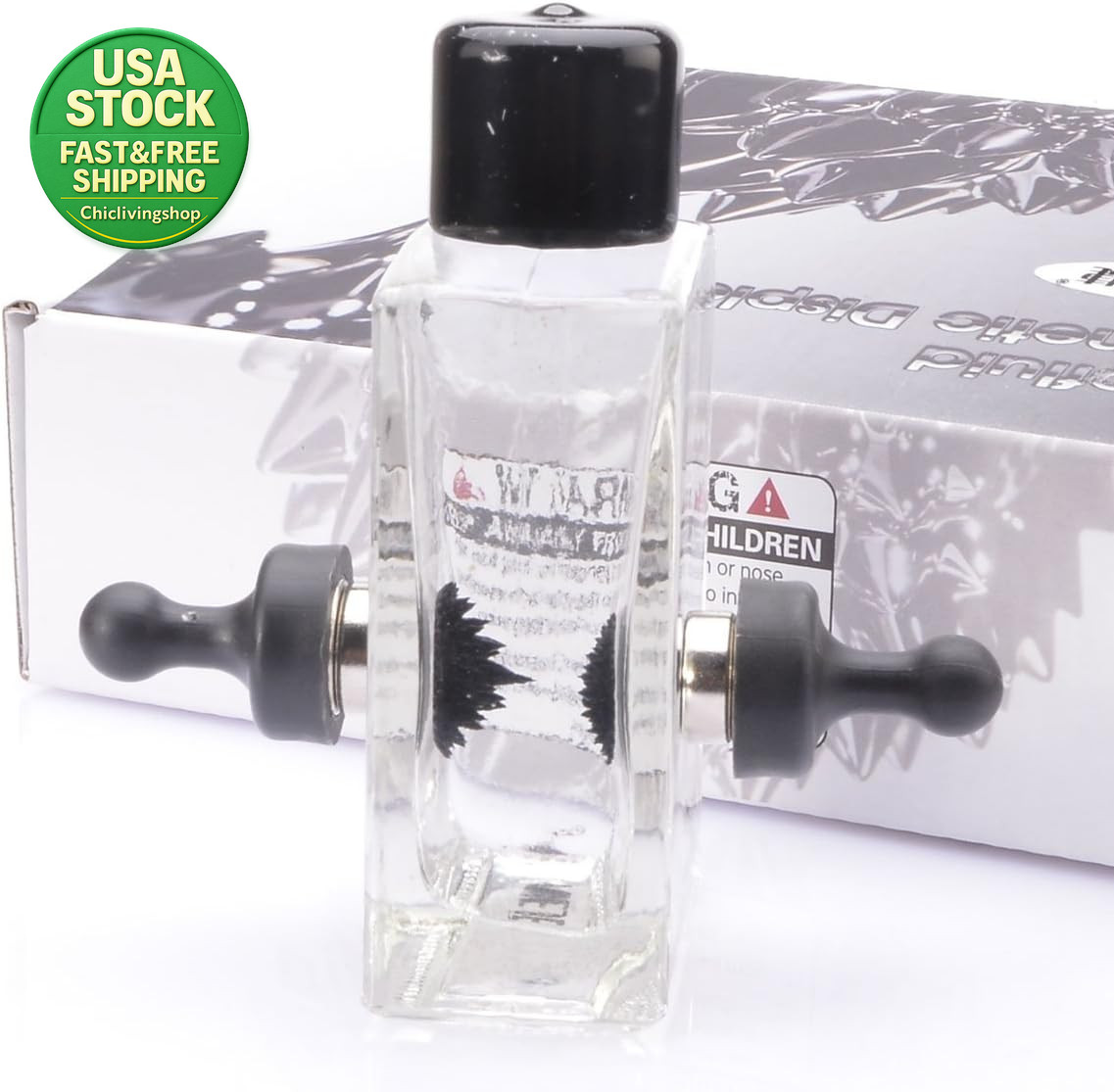 Ferrofluid Magnetic Display Bottle Stress Relief Desk Toy for Science Lovers