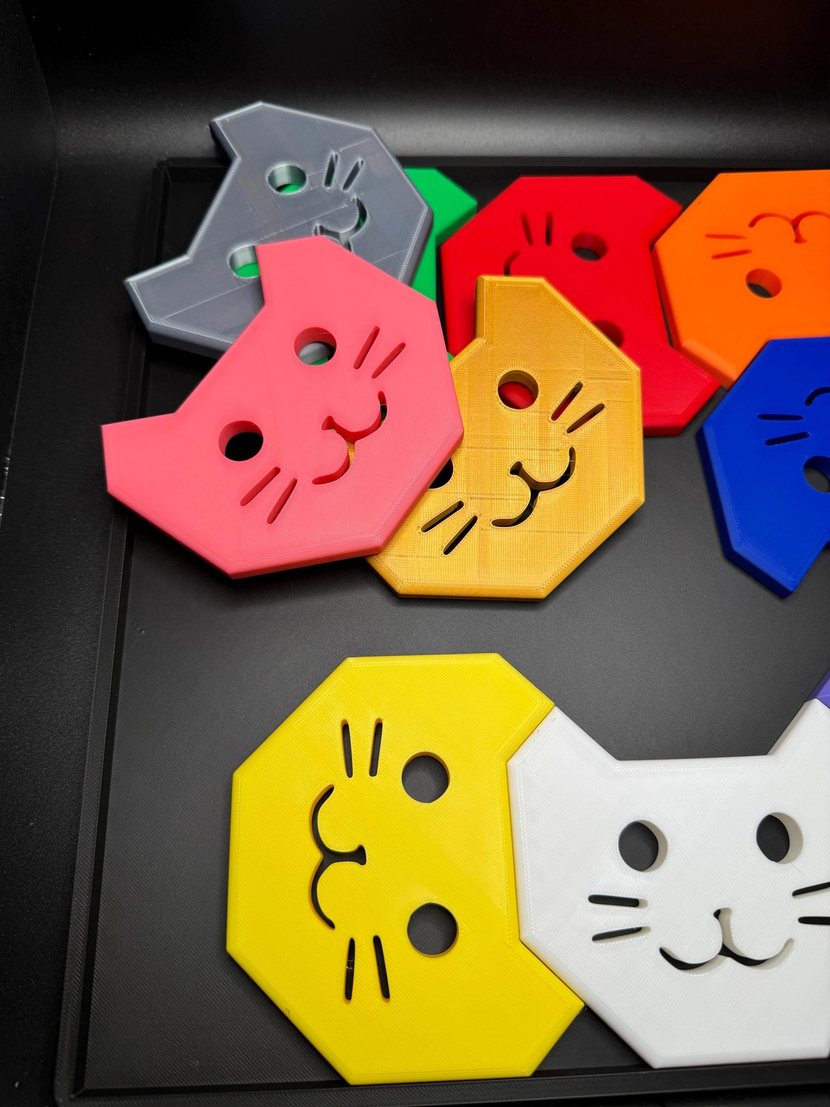 Ten Kittens Puzzle | 3D Printed Cat Brain Teaser | Challenging Fit Puzzle |