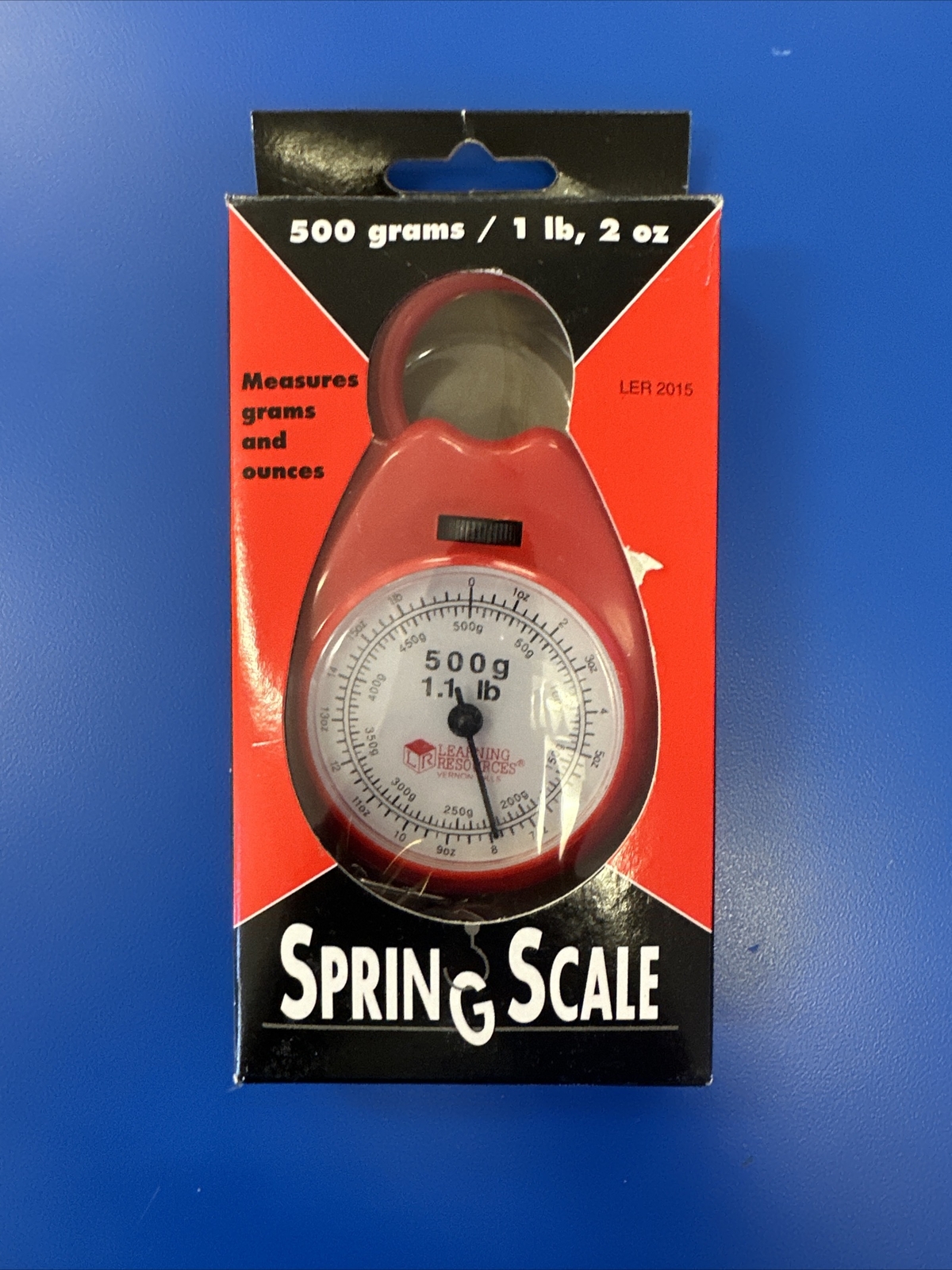 LEARNING RESOURCES SPRING SCALE 500 GRAMS-1 LBS-2 OZ