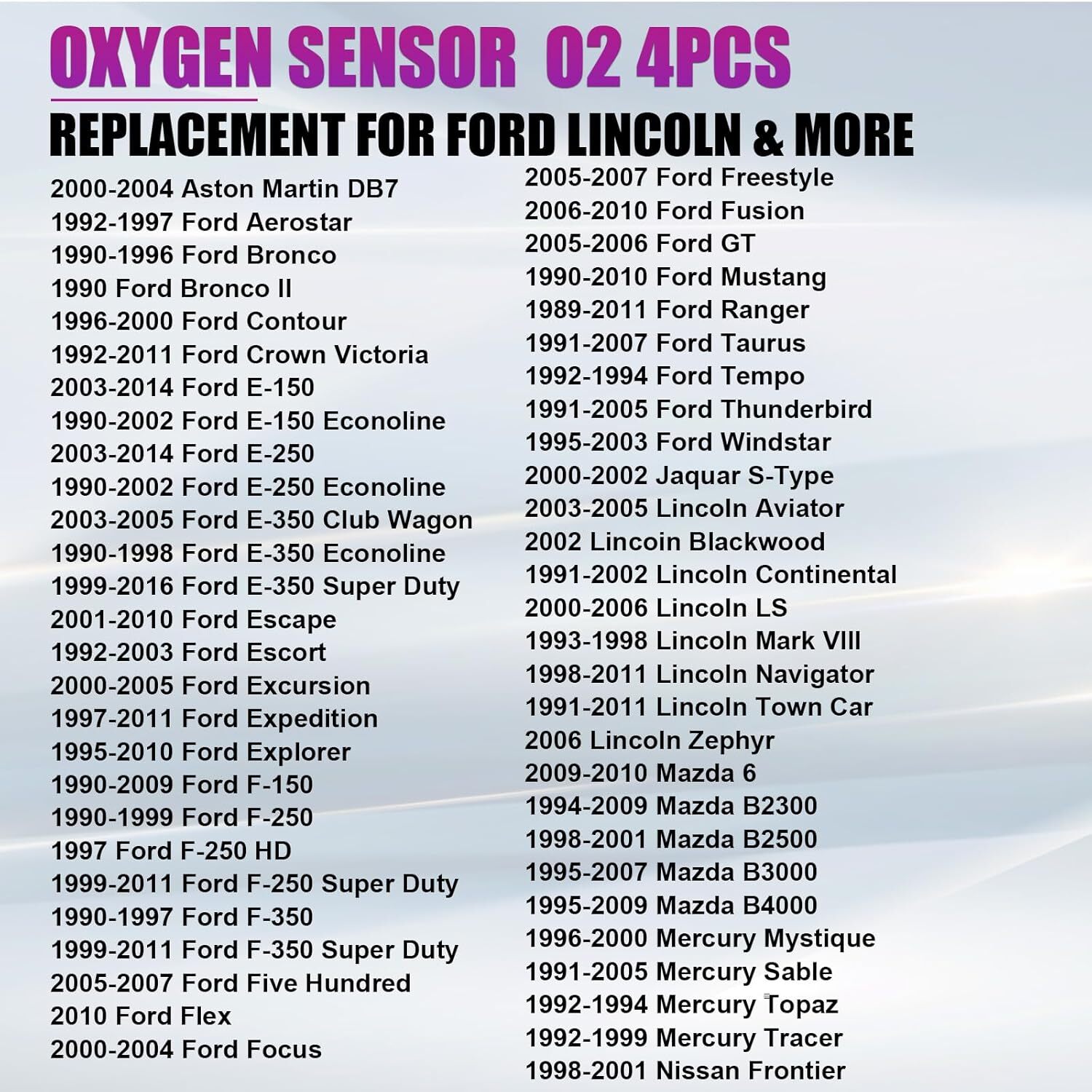 4pcs FEXON Oxygen Sensor Upstream Downstream O2 Sensor Compatible with Ford F150