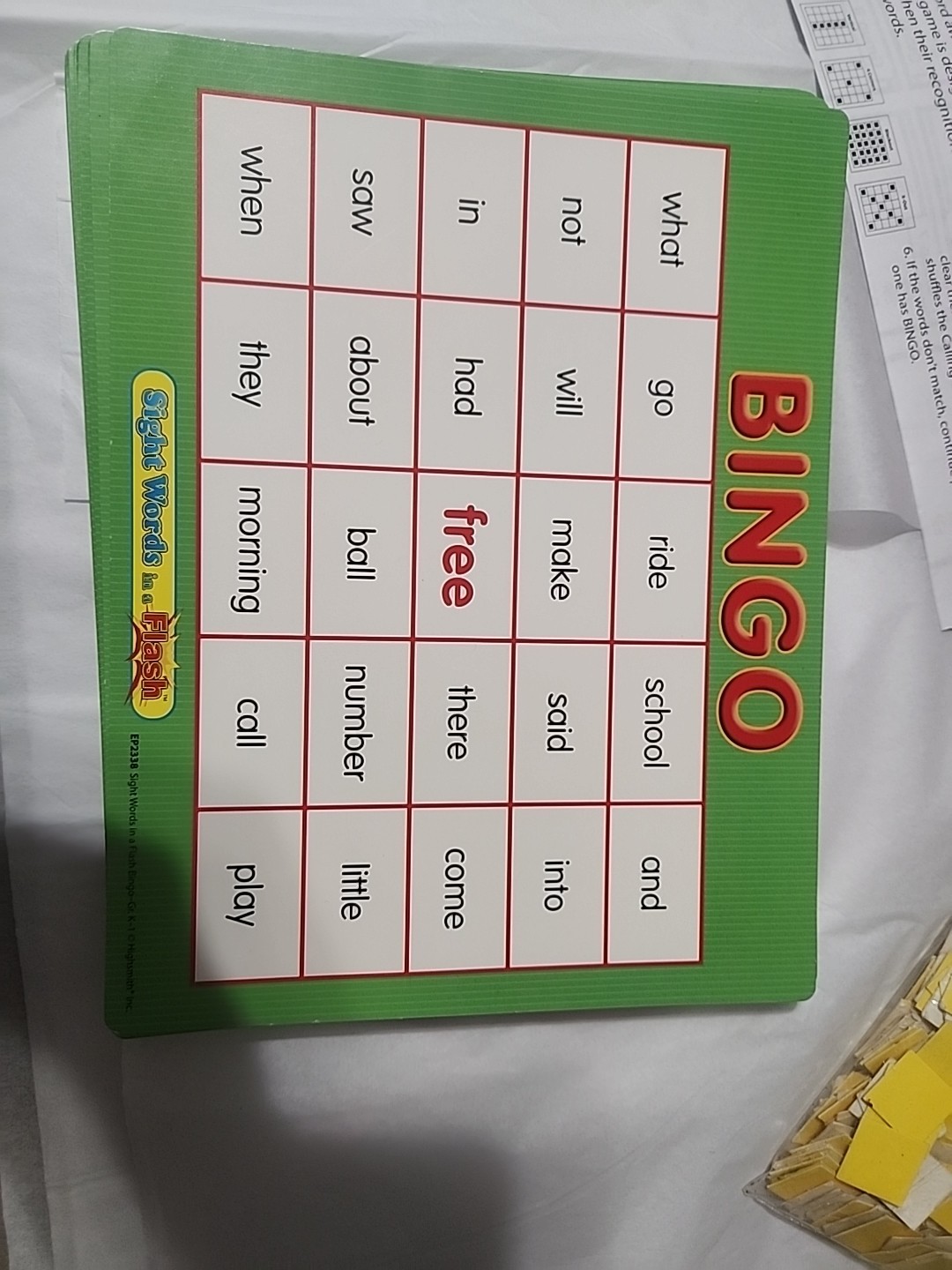 Edupress Sight Words In A Flash Bingo Grades K-1 EE
