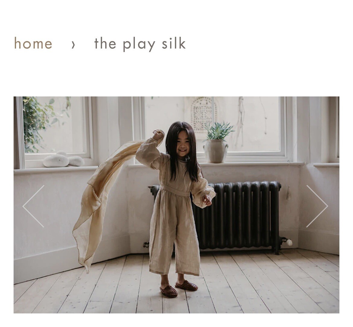 New play silk montessori waldorf beige tan 100% silk homeschool Sensory Scarf