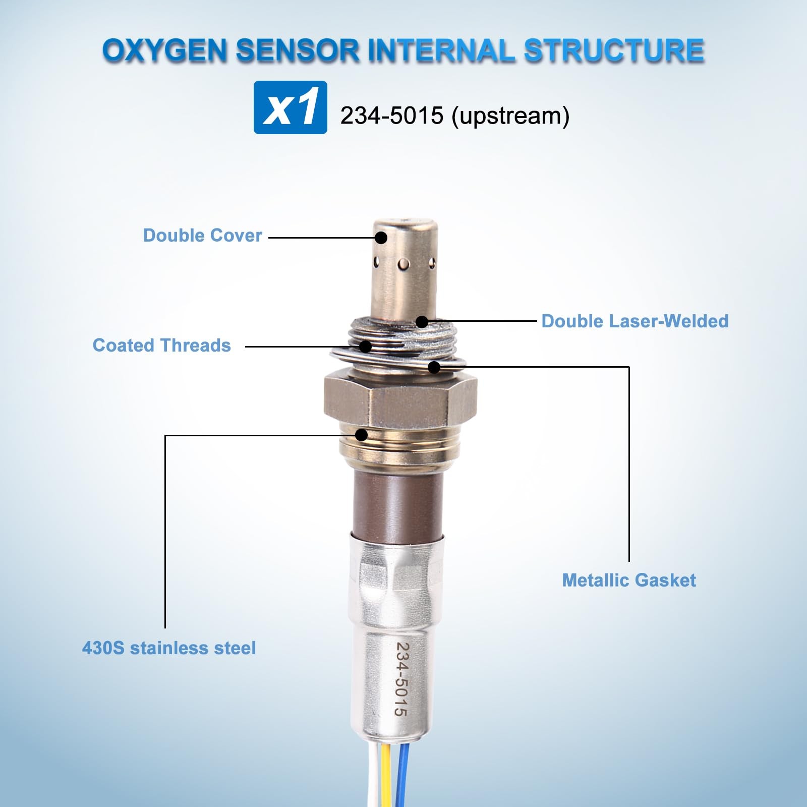 AISHAN 1PC O2 Oxygen Sensor Upstream 234-5015 Compatible with Mazda 5 2.3L…