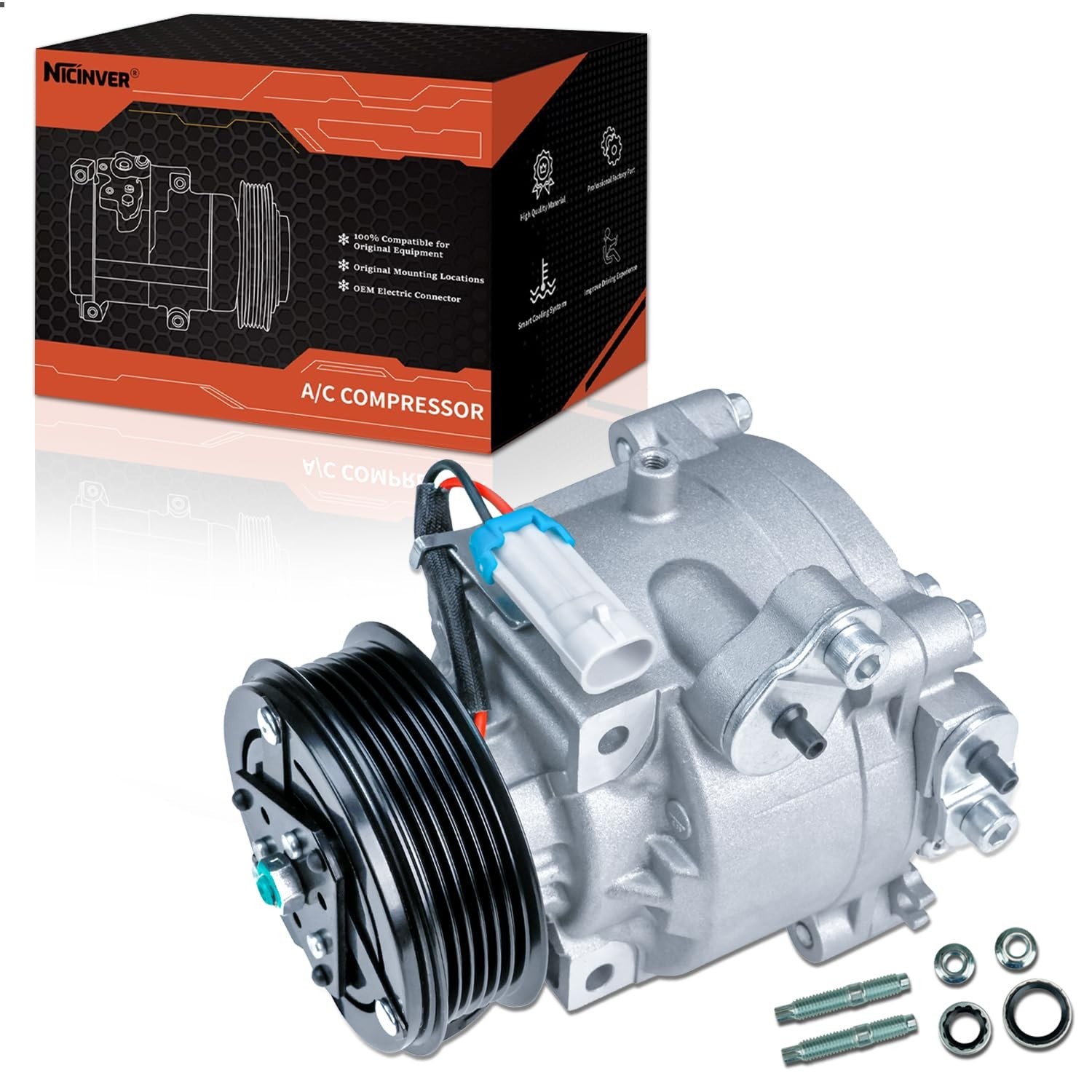 AC Compressor with Clutch Fit for Chevrolet Trax 2013-2022, for Chevrolet Son…